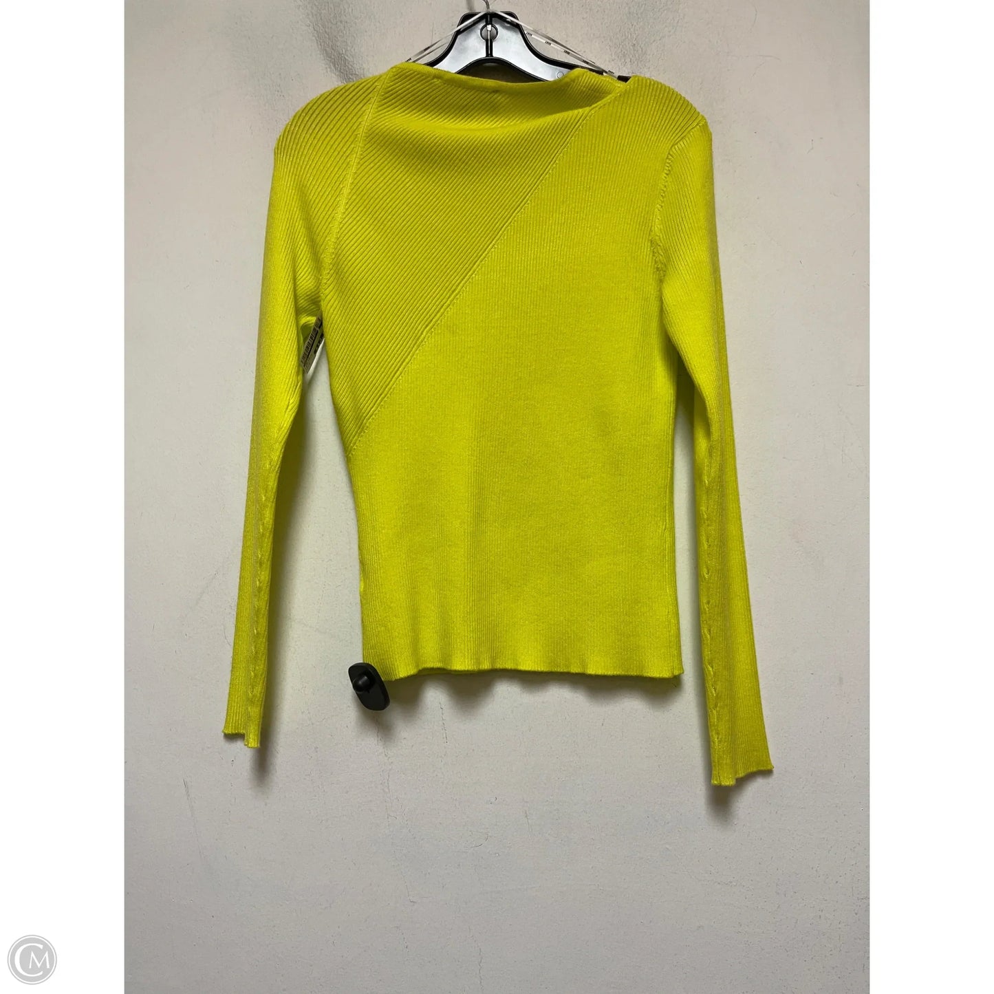 Top Long Sleeve By Dkny In Chartreuse, Size: M