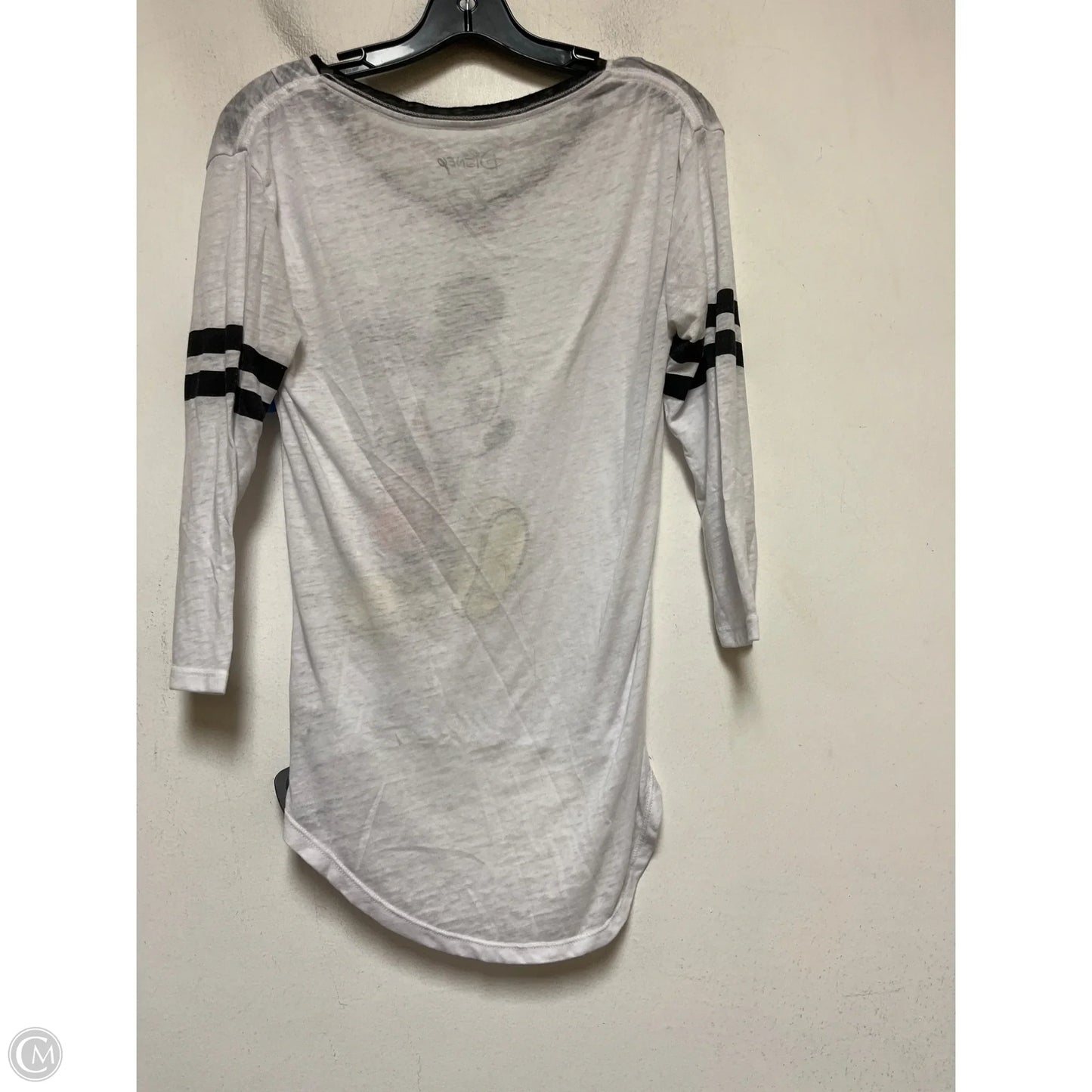 Top Short Sleeve By Disney In Black & White, Size: Xs