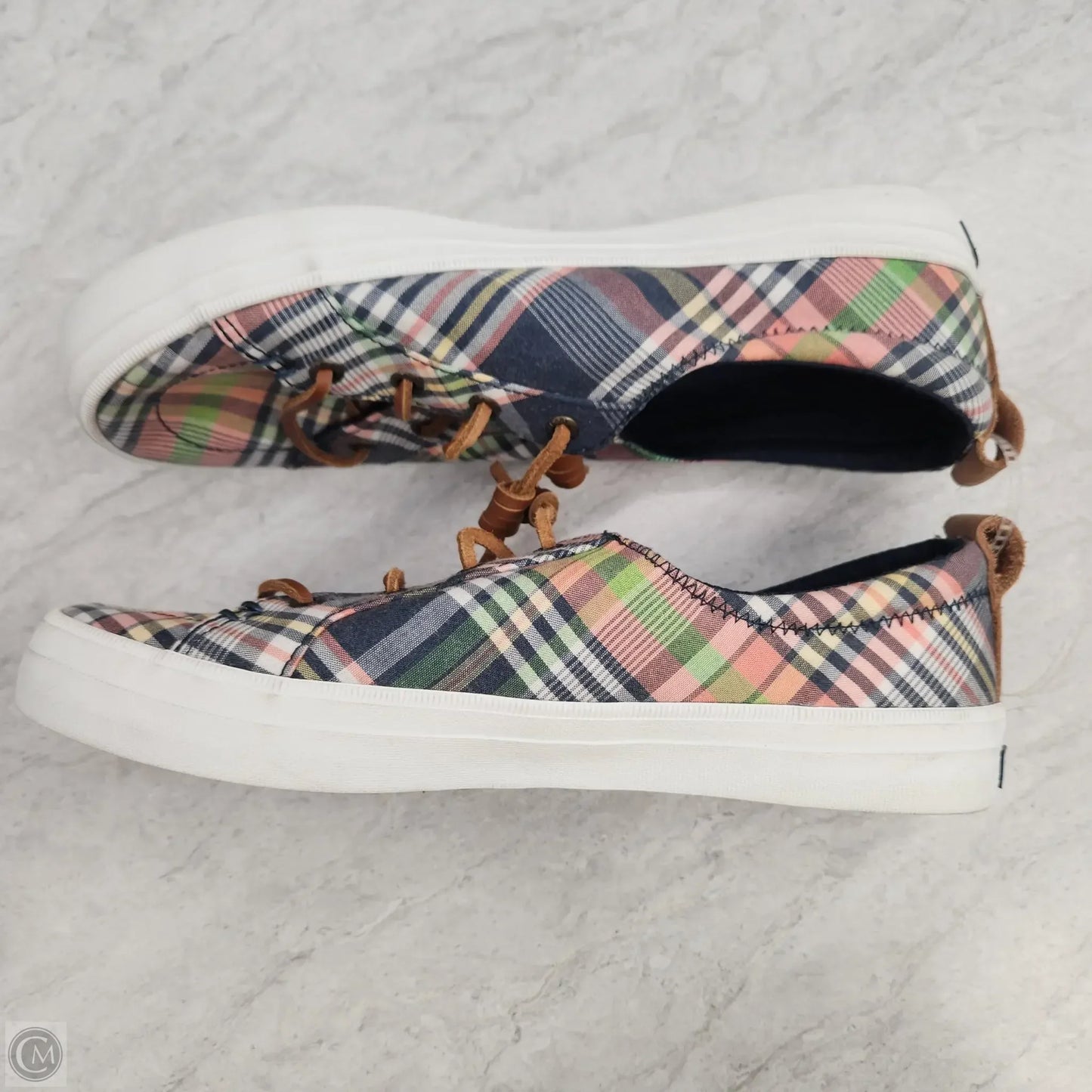 Shoes Sneakers By Sperry In Plaid Pattern, Size: 8