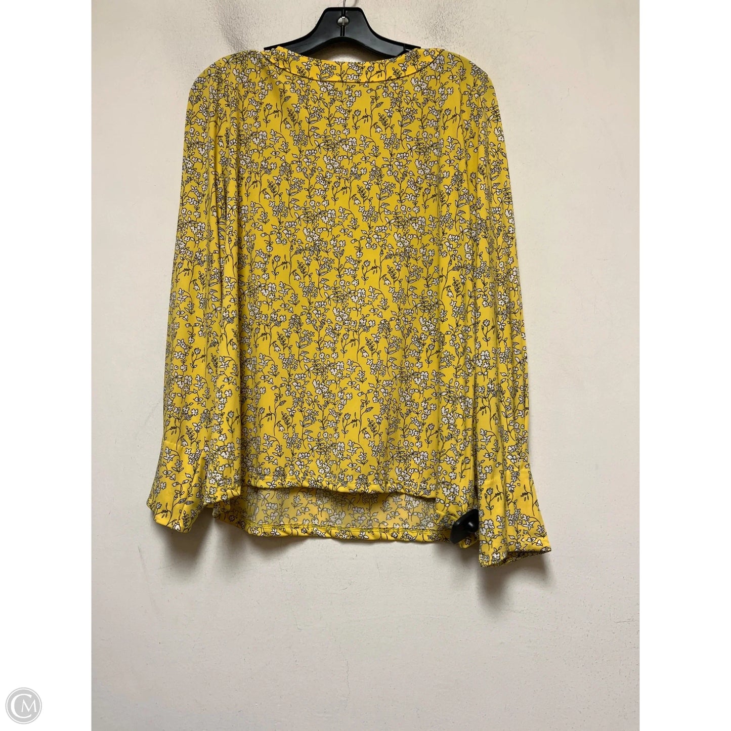 Top Long Sleeve By Banana Republic In Yellow, Size: Xl