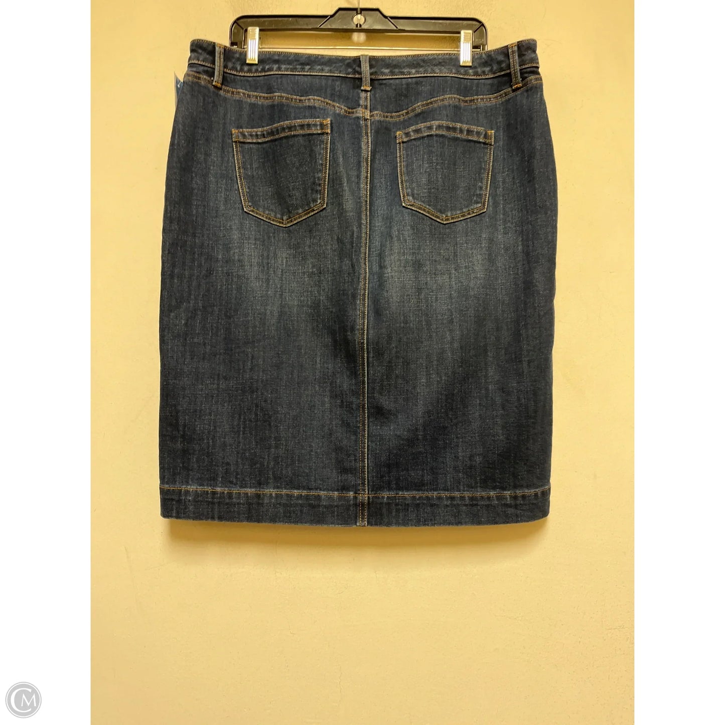 Skirt Midi By Talbots In Blue Denim, Size: 16