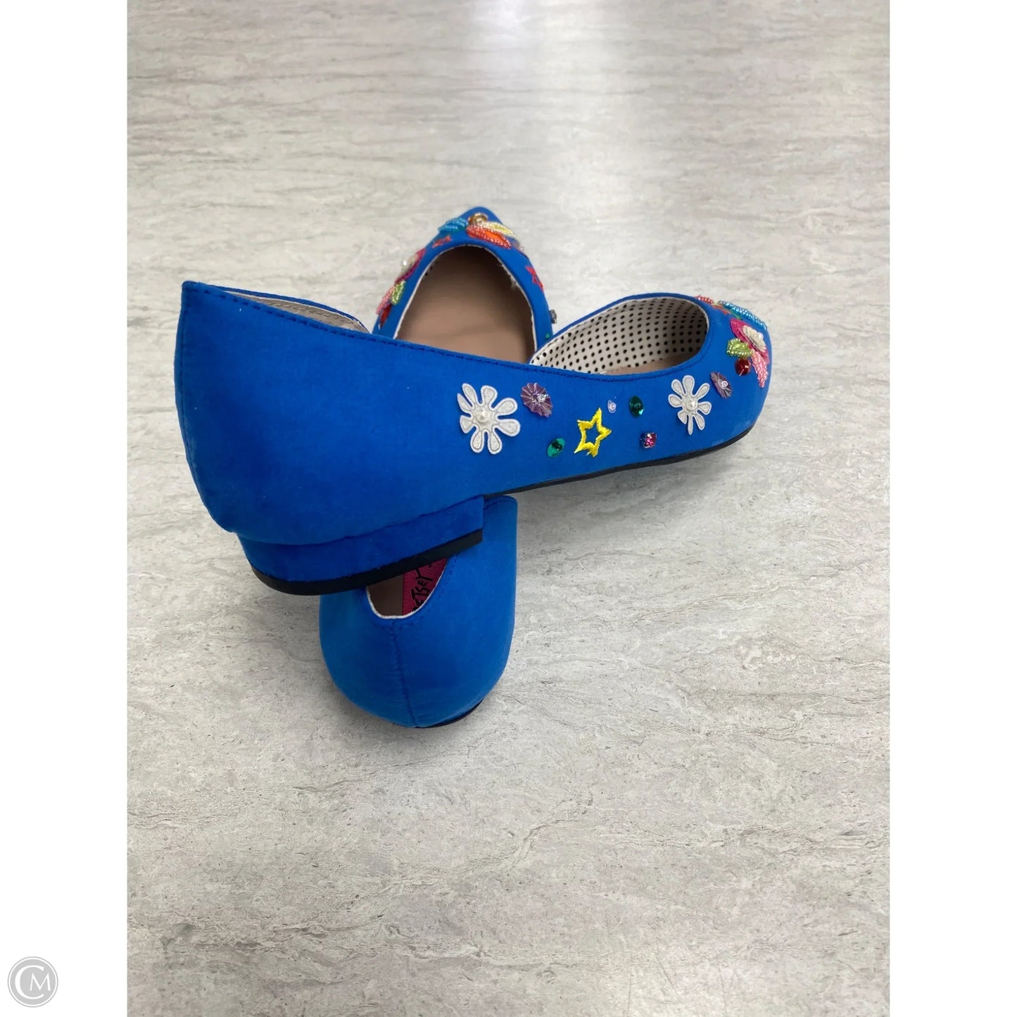 Shoes Flats By Betsey Johnson In Blue, Size: 8.5