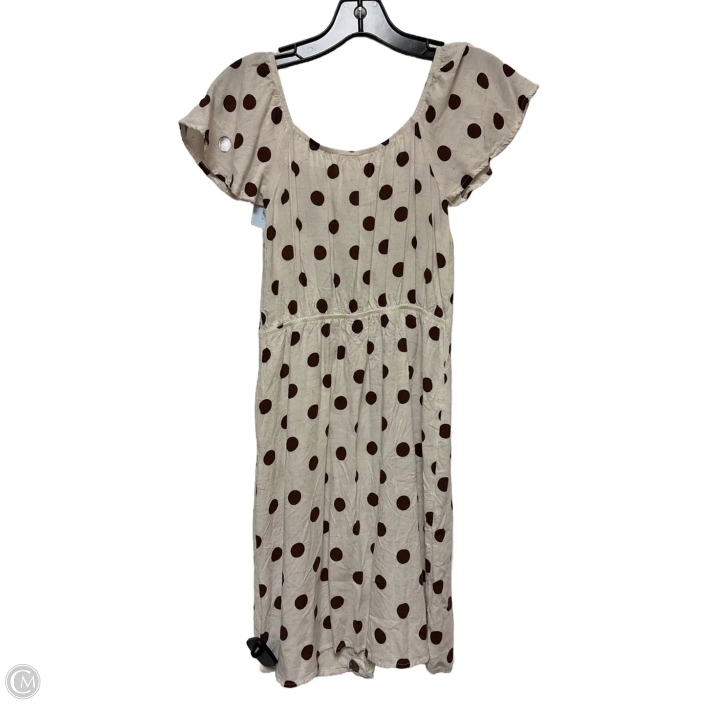 Dress Casual Midi By Monteau In Polkadot Pattern, Size: S