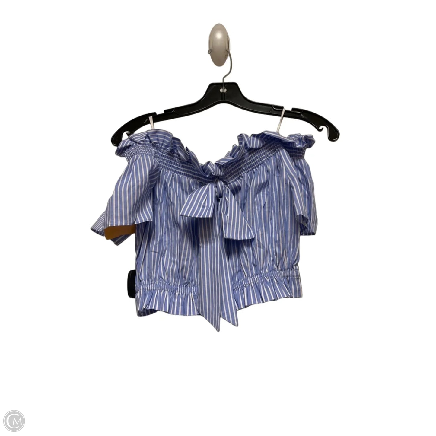 Top Short Sleeve By Zara In Striped Pattern, Size: S