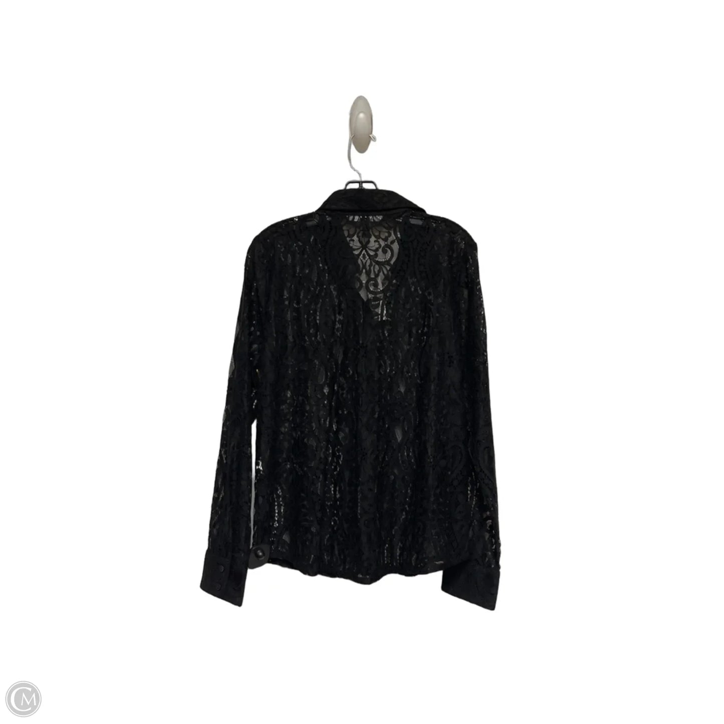 Top Long Sleeve By White House Black Market In Black, Size: M