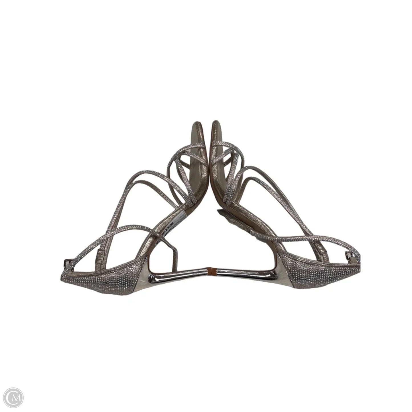 Sandals Heels Stiletto By Gianni Bini In Gold, Size: 8