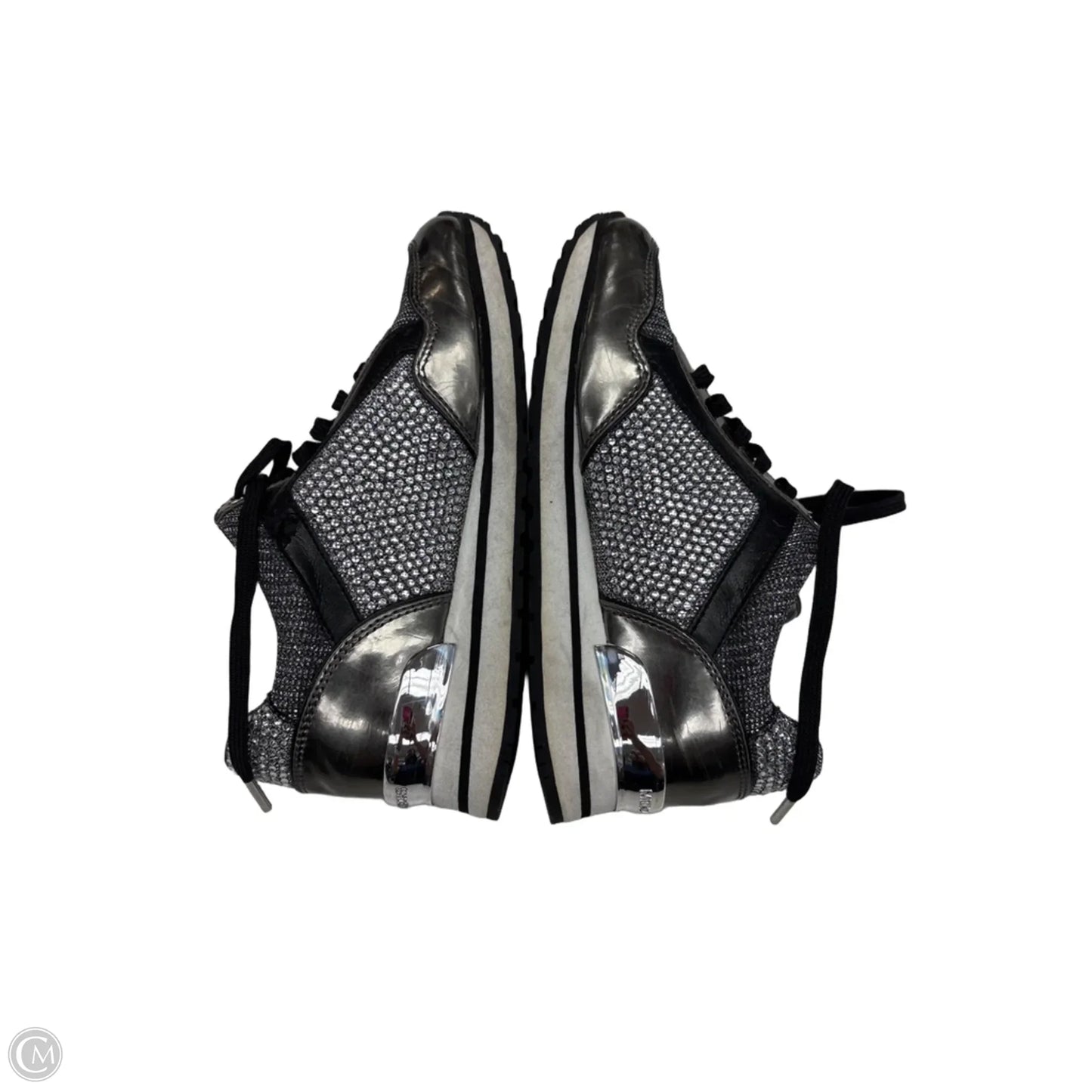 Shoes Sneakers By Michael By Michael Kors In Black & Silver, Size: 6