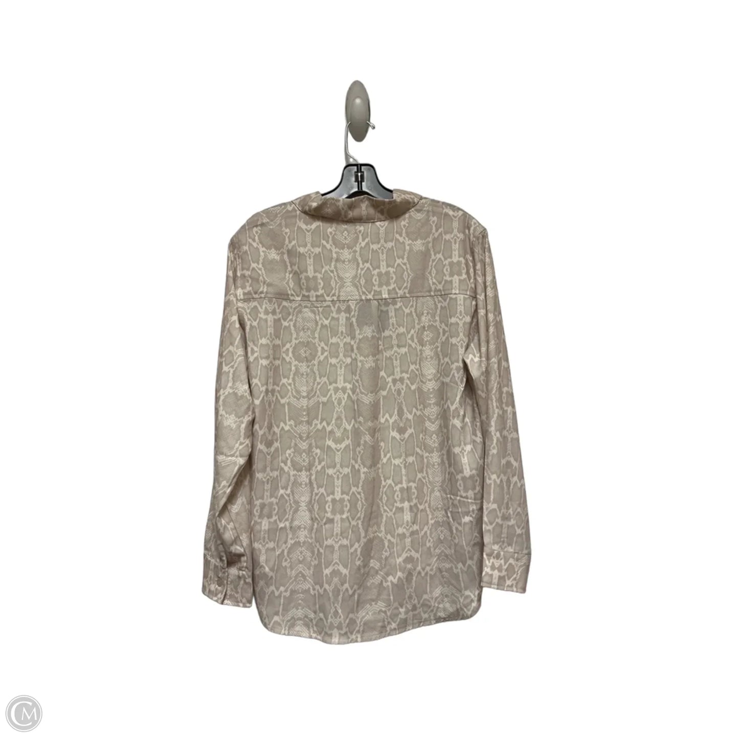 Top Long Sleeve By Express In Snakeskin Print, Size: M