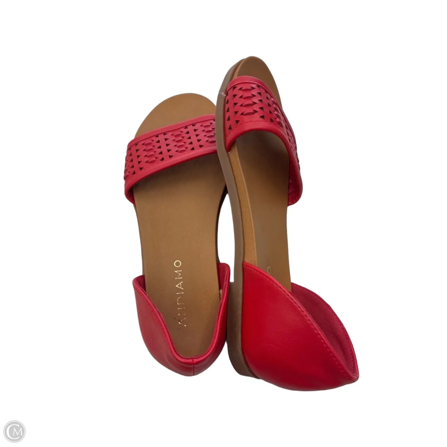 Sandals Flats By Andiamo In Red, Size: 7