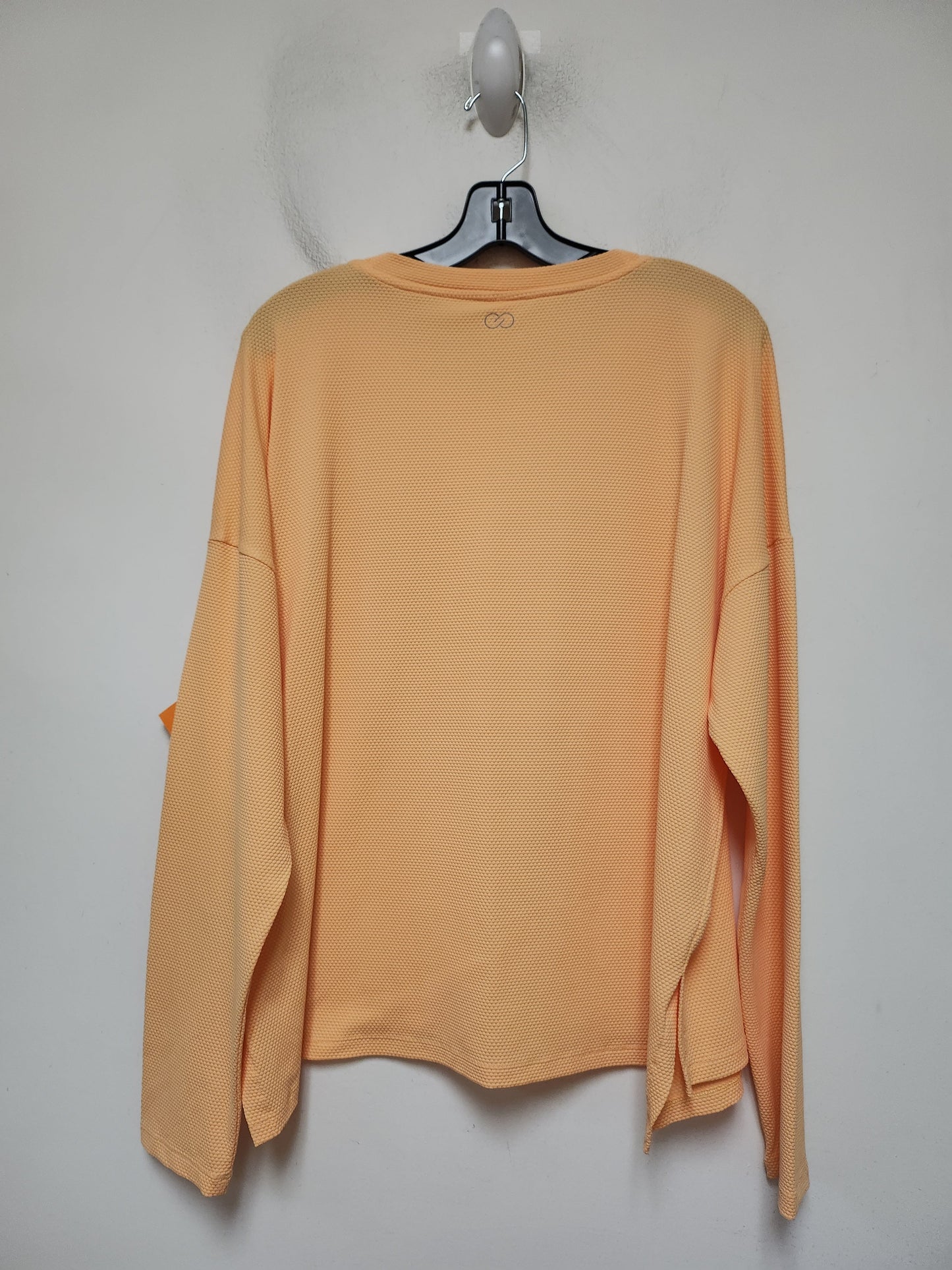 Athletic Top Long Sleeve Crewneck By Calia In Yellow, Size: 2x