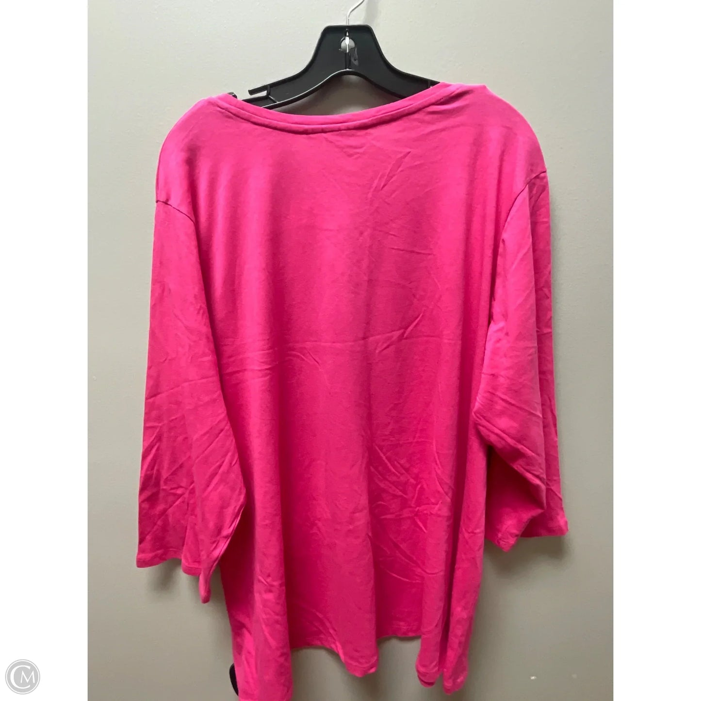 Top Short Sleeve Basic By Clothes Mentor In Pink, Size: 3x
