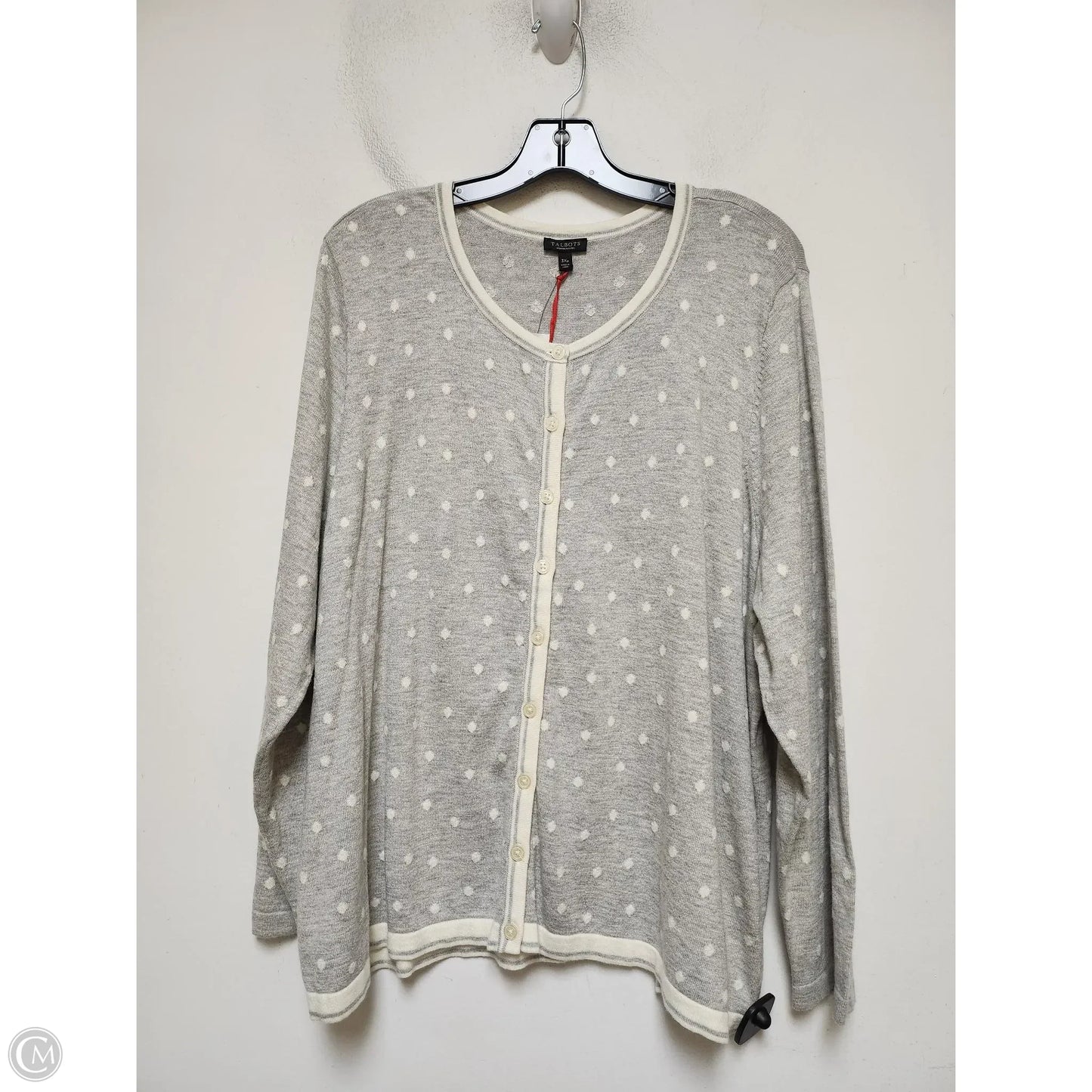 Cardigan By Talbots In Polkadot Pattern, Size: 3x