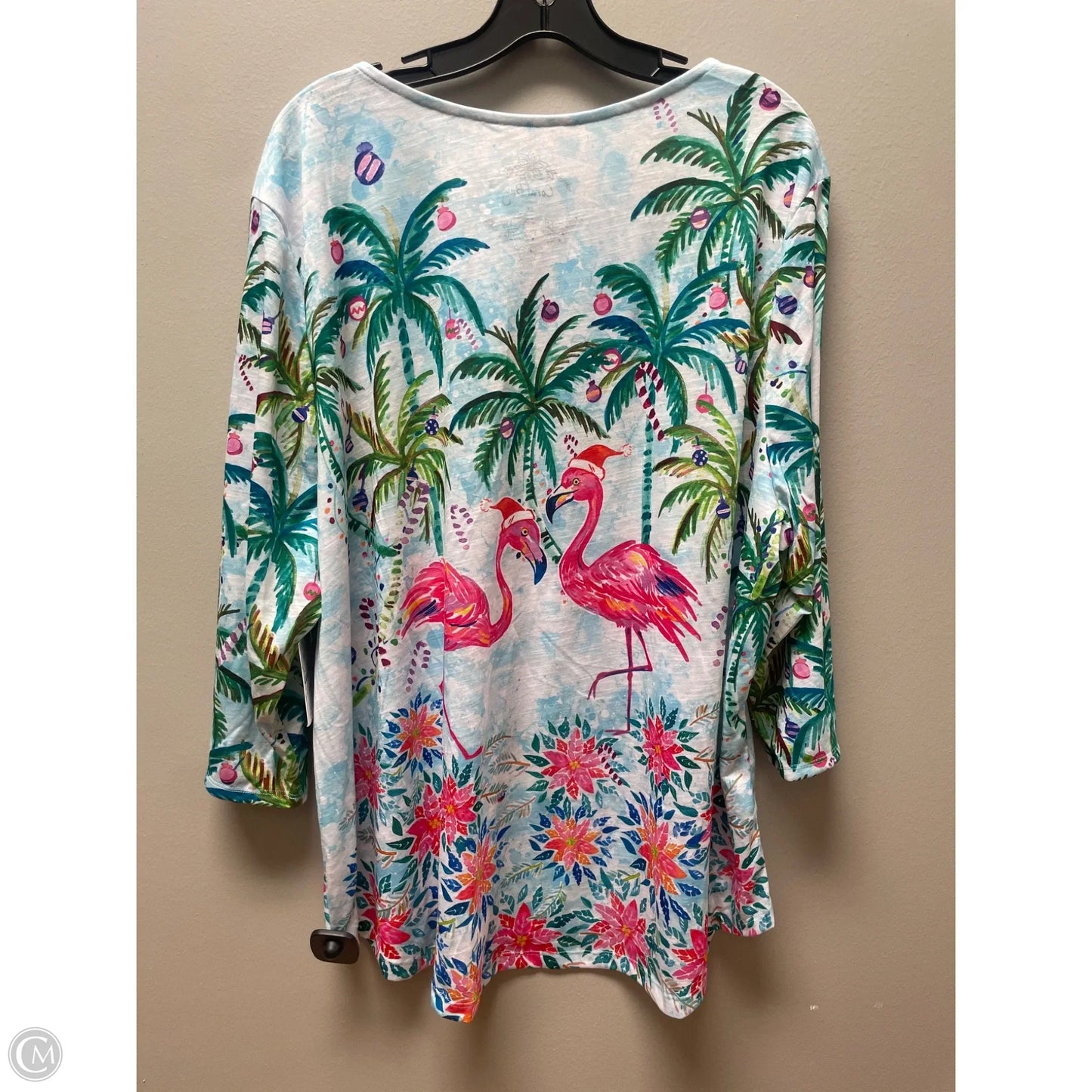 Top Short Sleeve By Coral Bay In Blue, Size: 3x