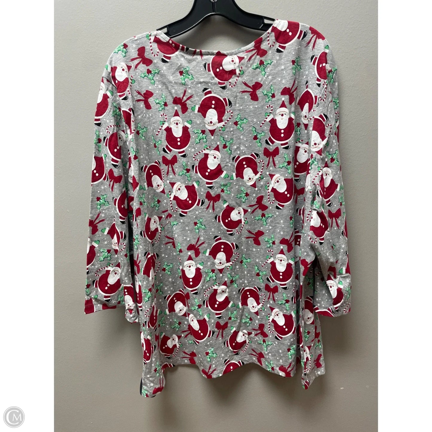 Top Short Sleeve By Coral Bay In Grey, Size: 3x