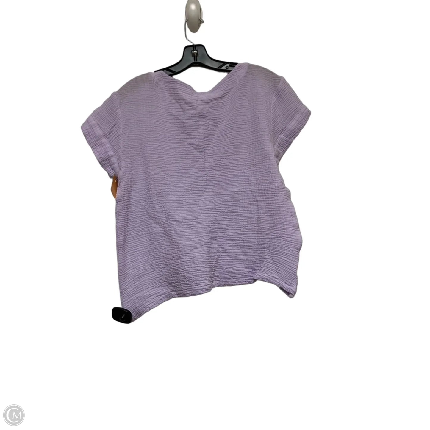 Top Short Sleeve By Calvin Klein In Purple, Size: M
