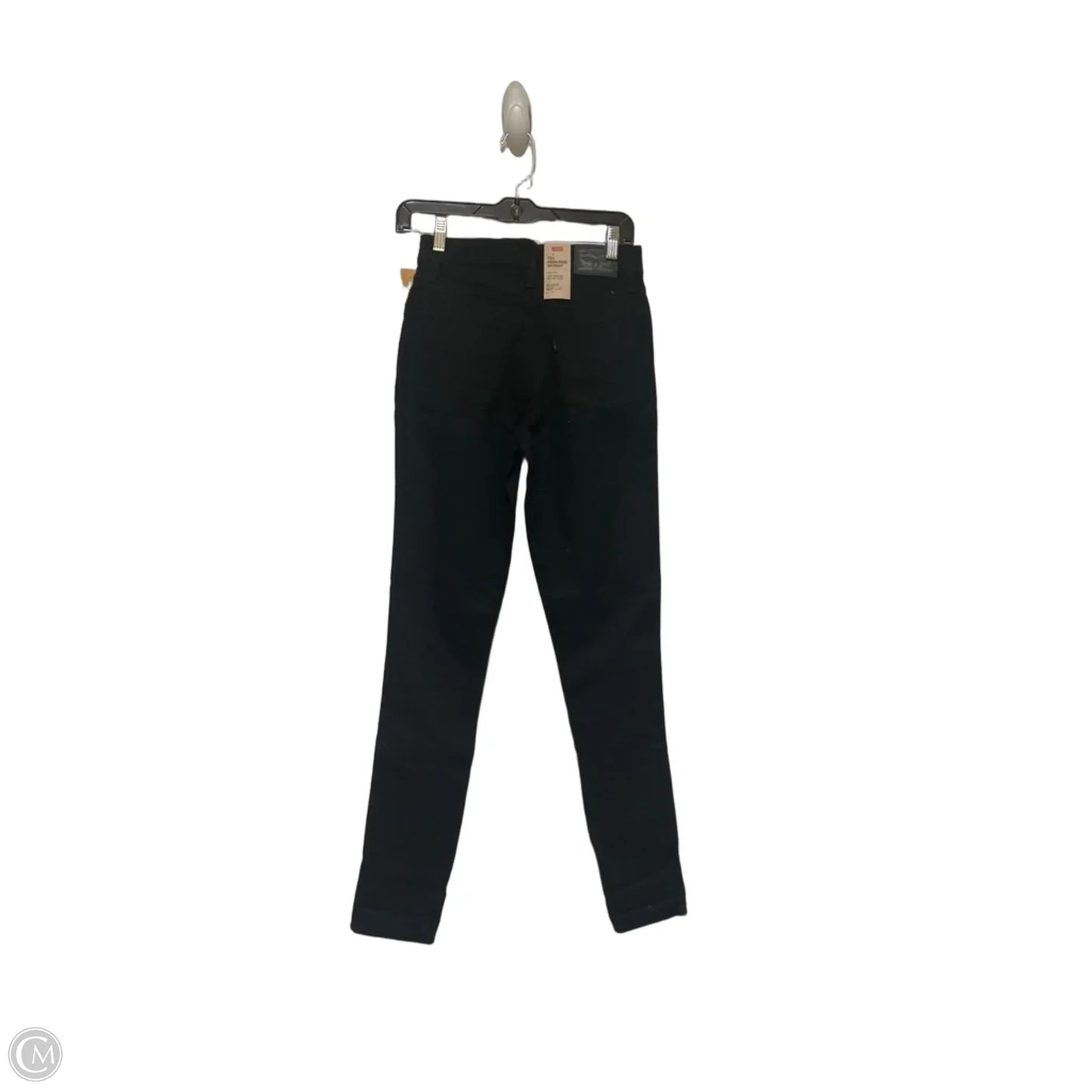 Jeans Skinny By Levis In Black Denim, Size: 4