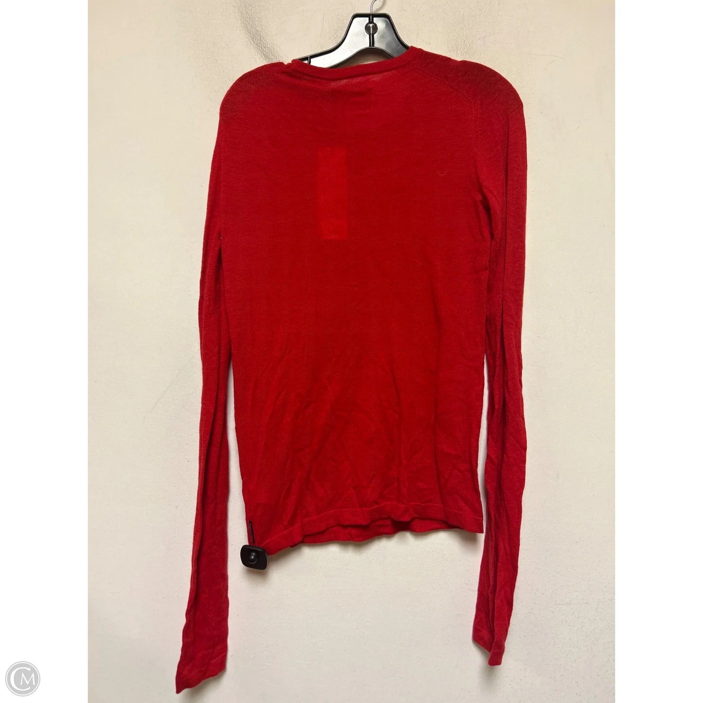 Top Long Sleeve By Calvin Klein In Red, Size: M