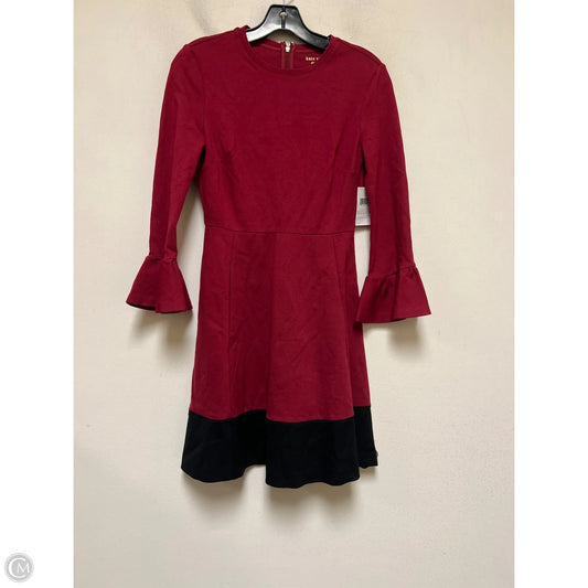 Dress Designer By Kate Spade In Black & Red, Size: Xs