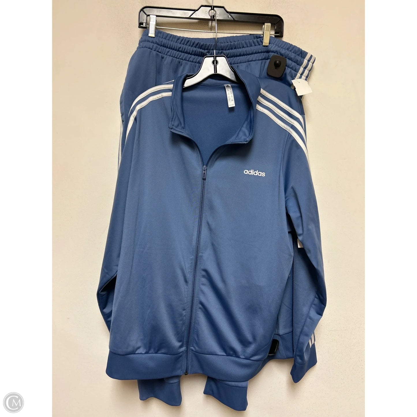 Athletic Pants 2pc By Adidas In Blue & White, Size: 3x