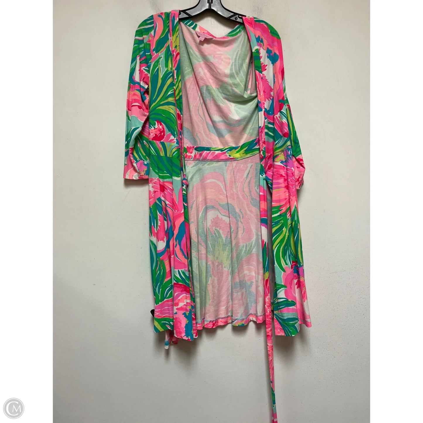 Dress Designer By Lilly Pulitzer In Green & Pink, Size: M