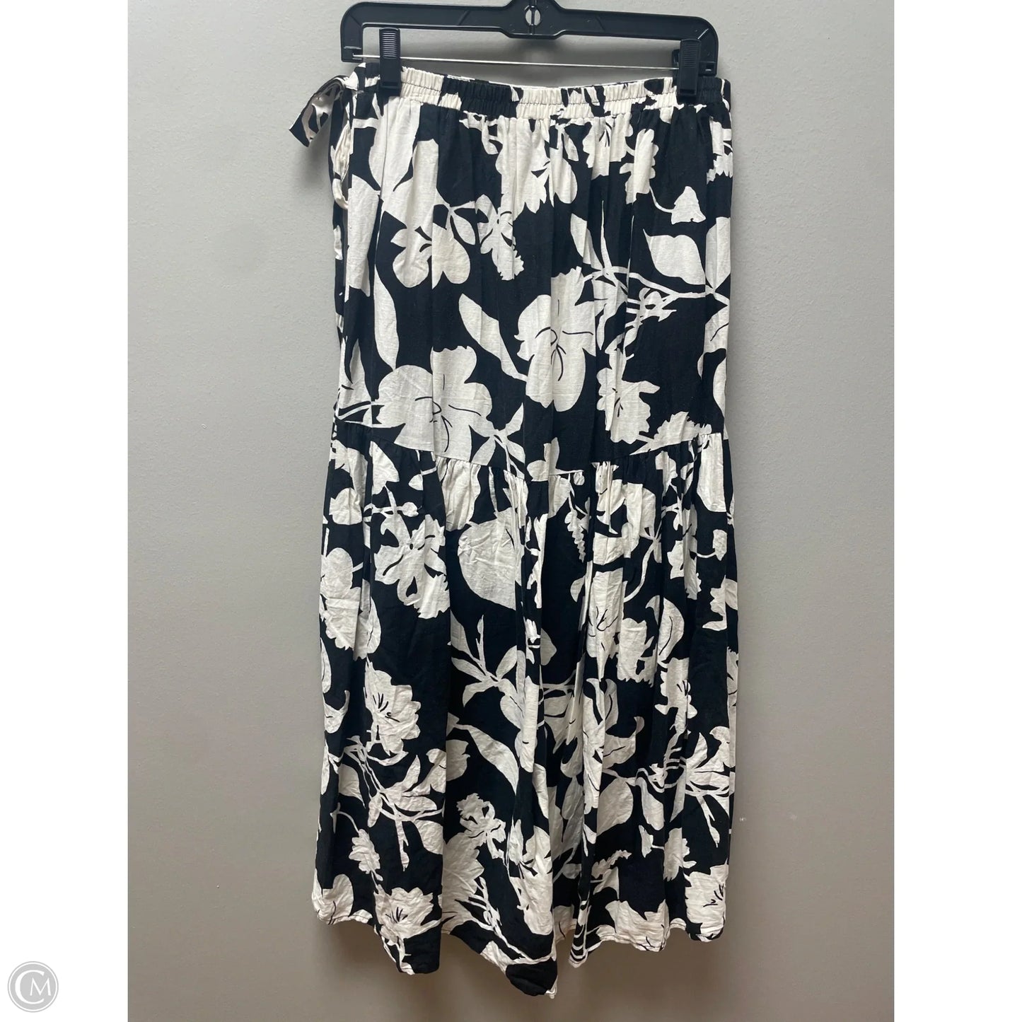 Skirt Midi By Christian Siriano In Black & Cream, Size: 8