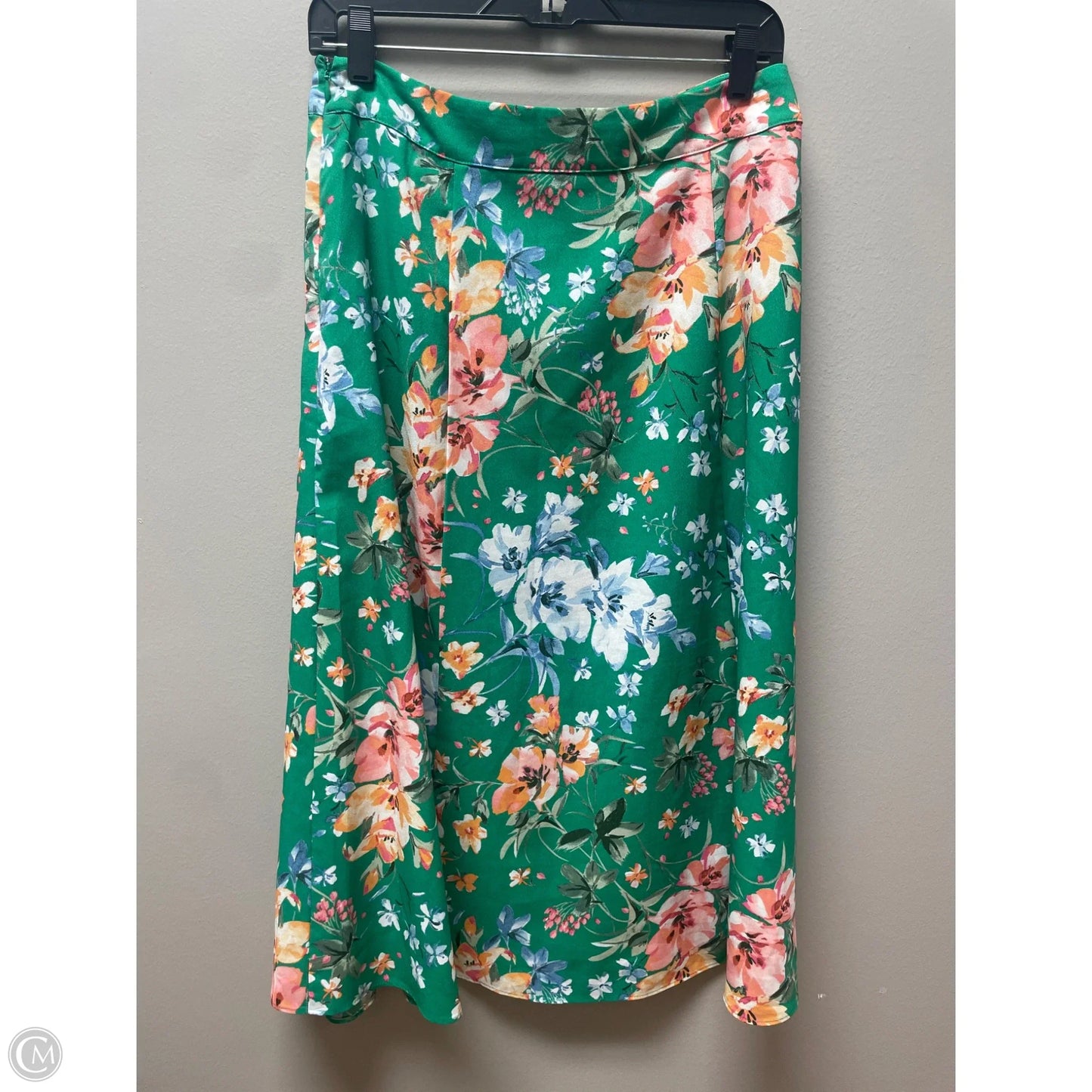 Skirt Midi By Loft In Floral Print, Size: 4