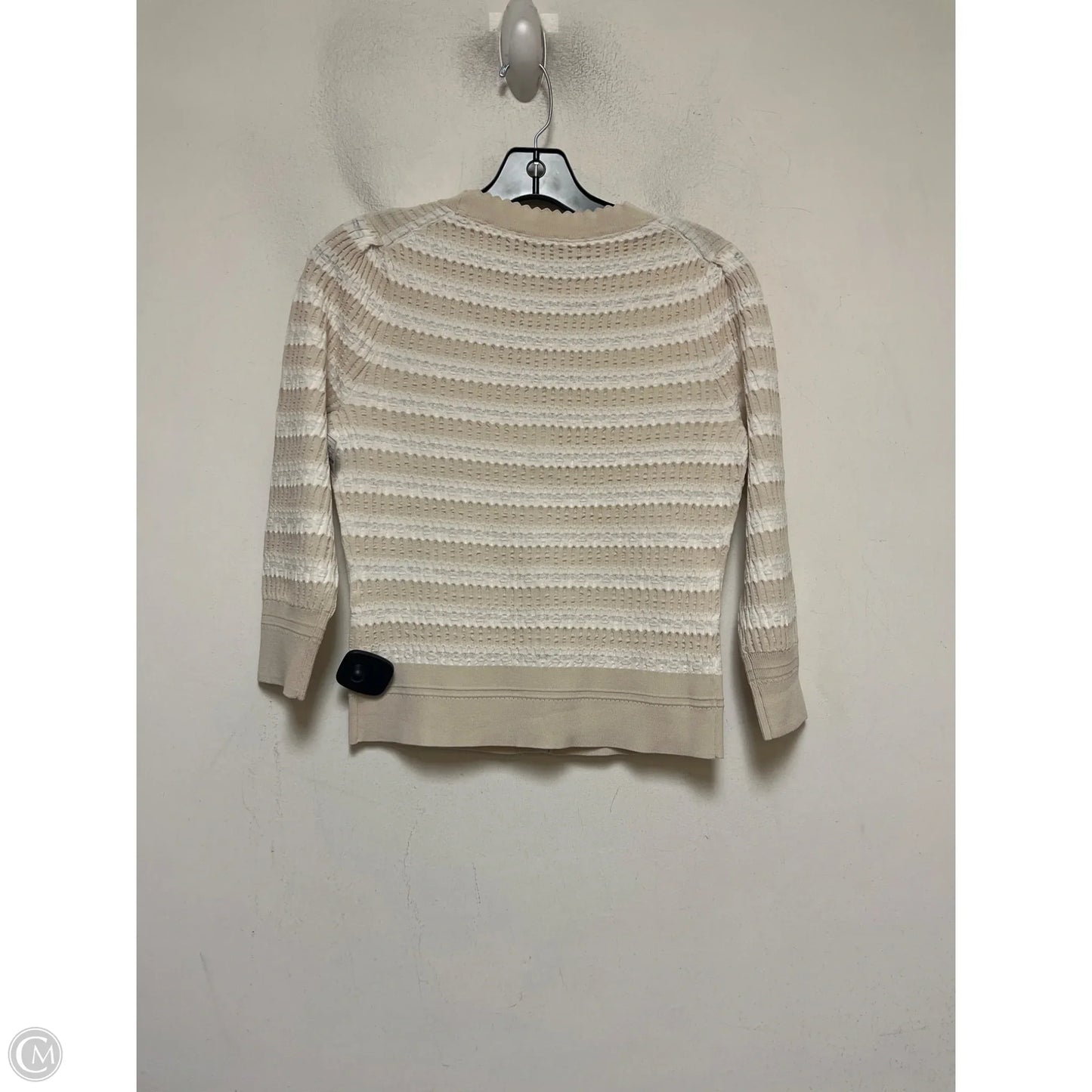 Top Long Sleeve By White House Black Market In Cream & White, Size: Xs