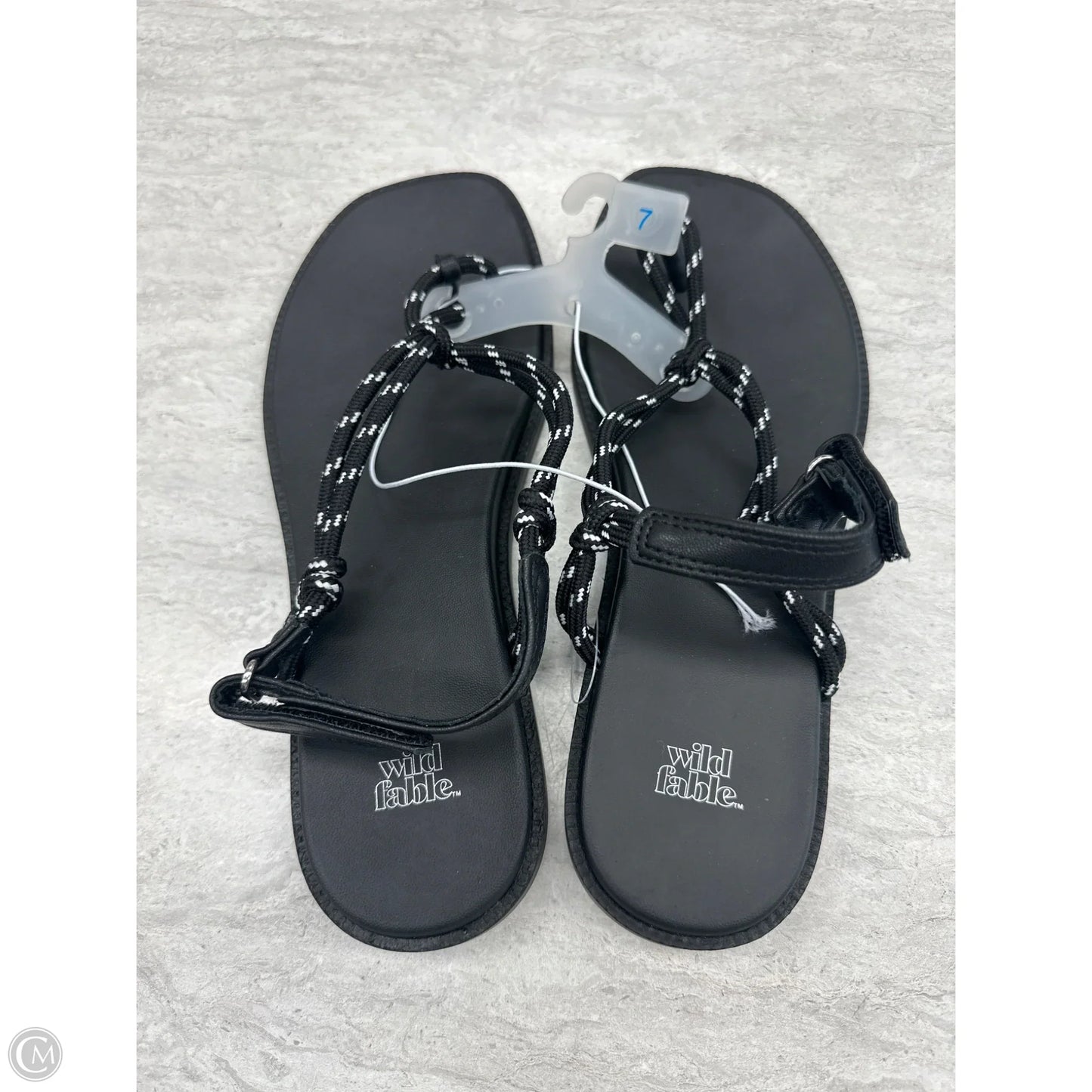 Sandals Flats By Wild Fable In Black, Size: 7