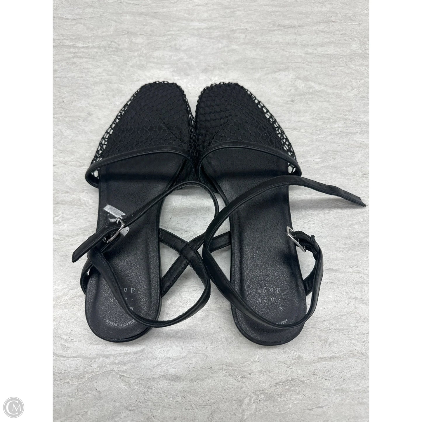 Sandals Flats By A New Day In Black, Size: 11