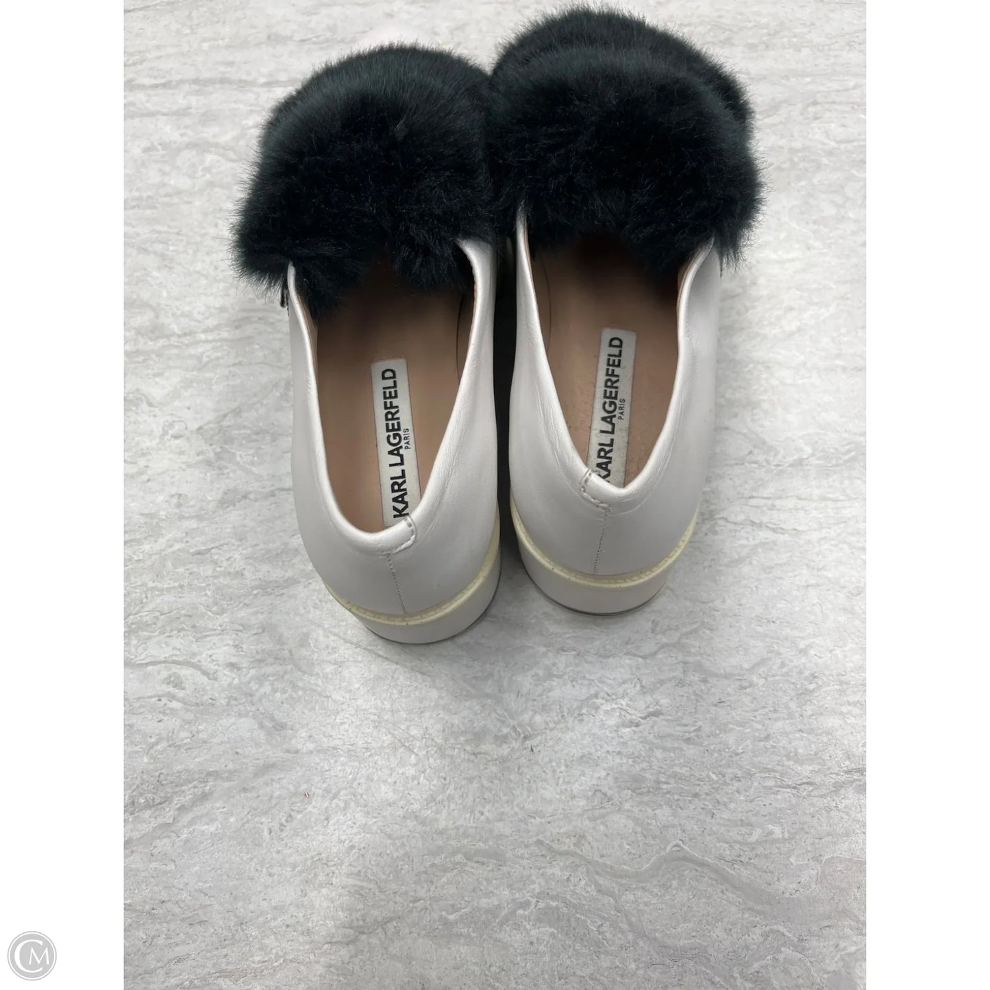 Shoes Designer By Karl Lagerfeld In Black & White, Size: 7.5