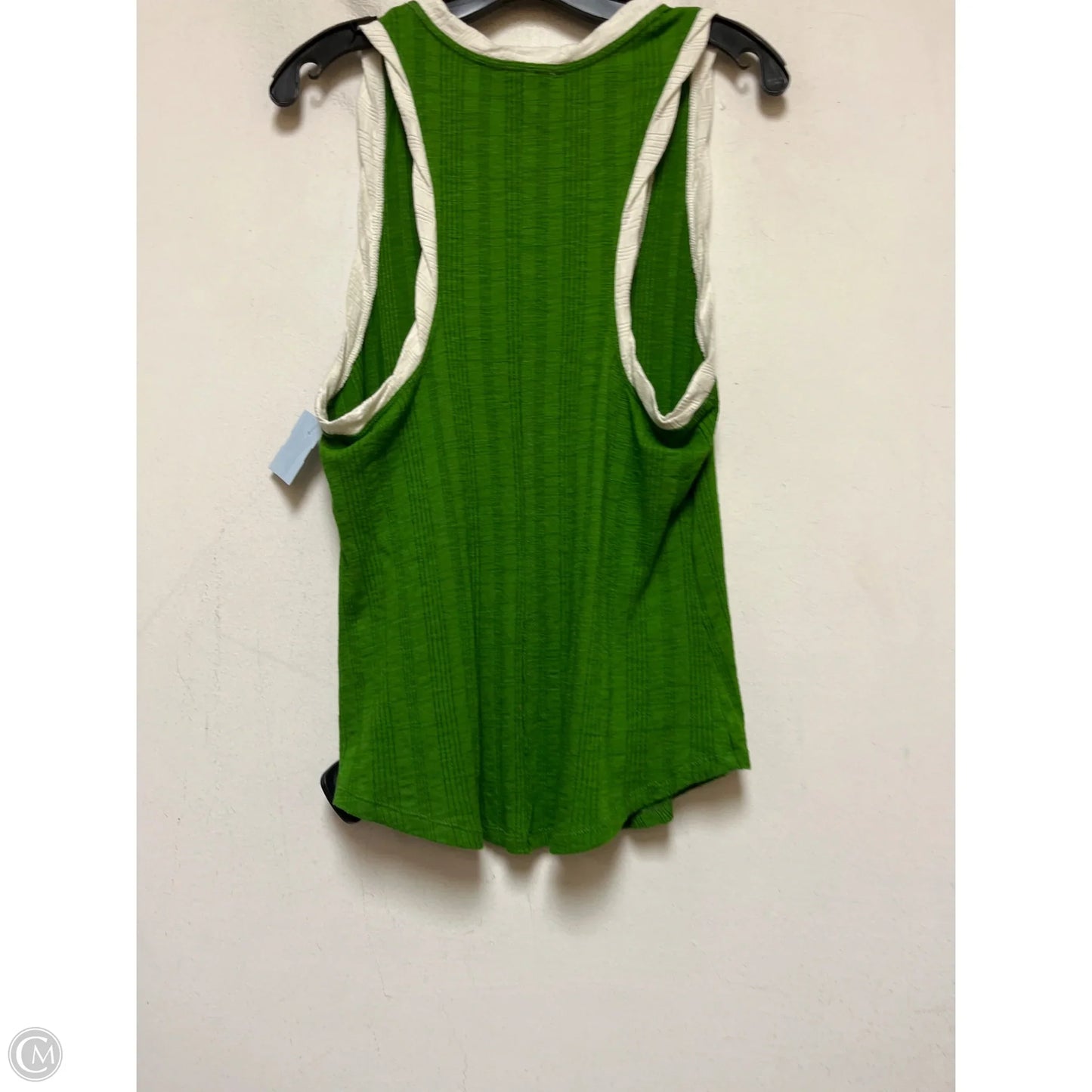 Tank Top By Pilcro In Green & White, Size: L