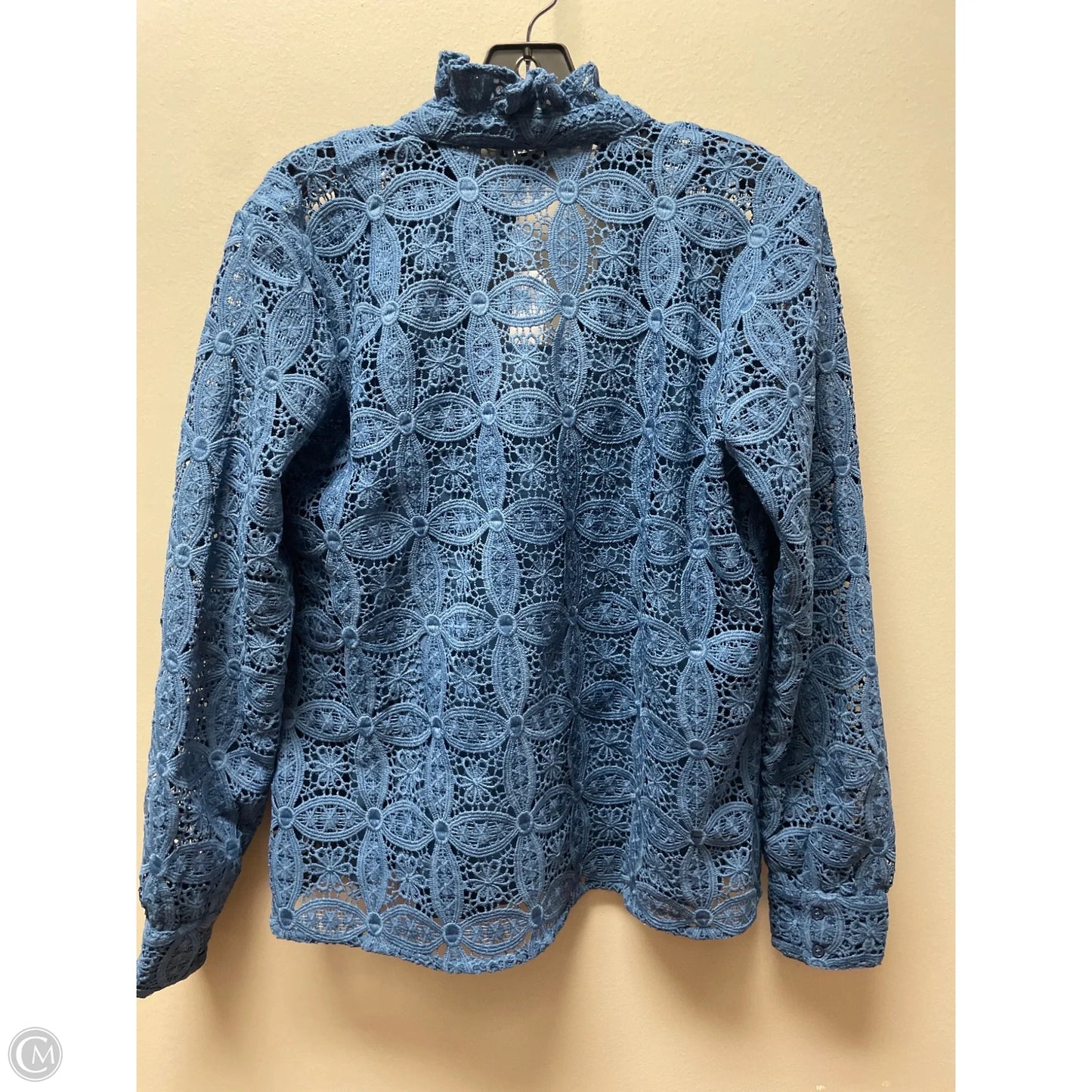 Top Long Sleeve By Ann Taylor In Blue, Size: S