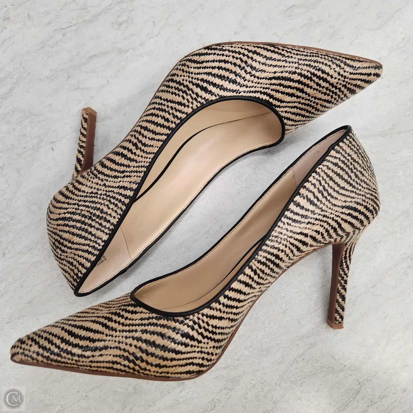 Shoes Heels Stiletto By Jessica Simpson In Black & Tan, Size: 9.5