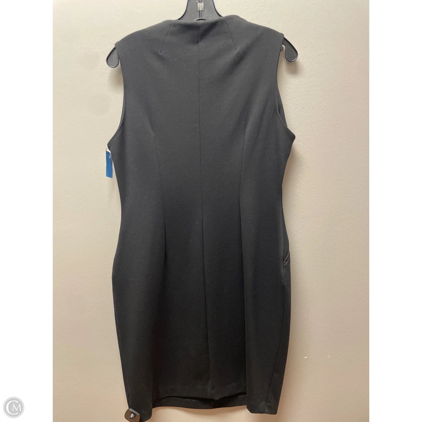 Dress Casual Midi By Calvin Klein In Black, Size: L