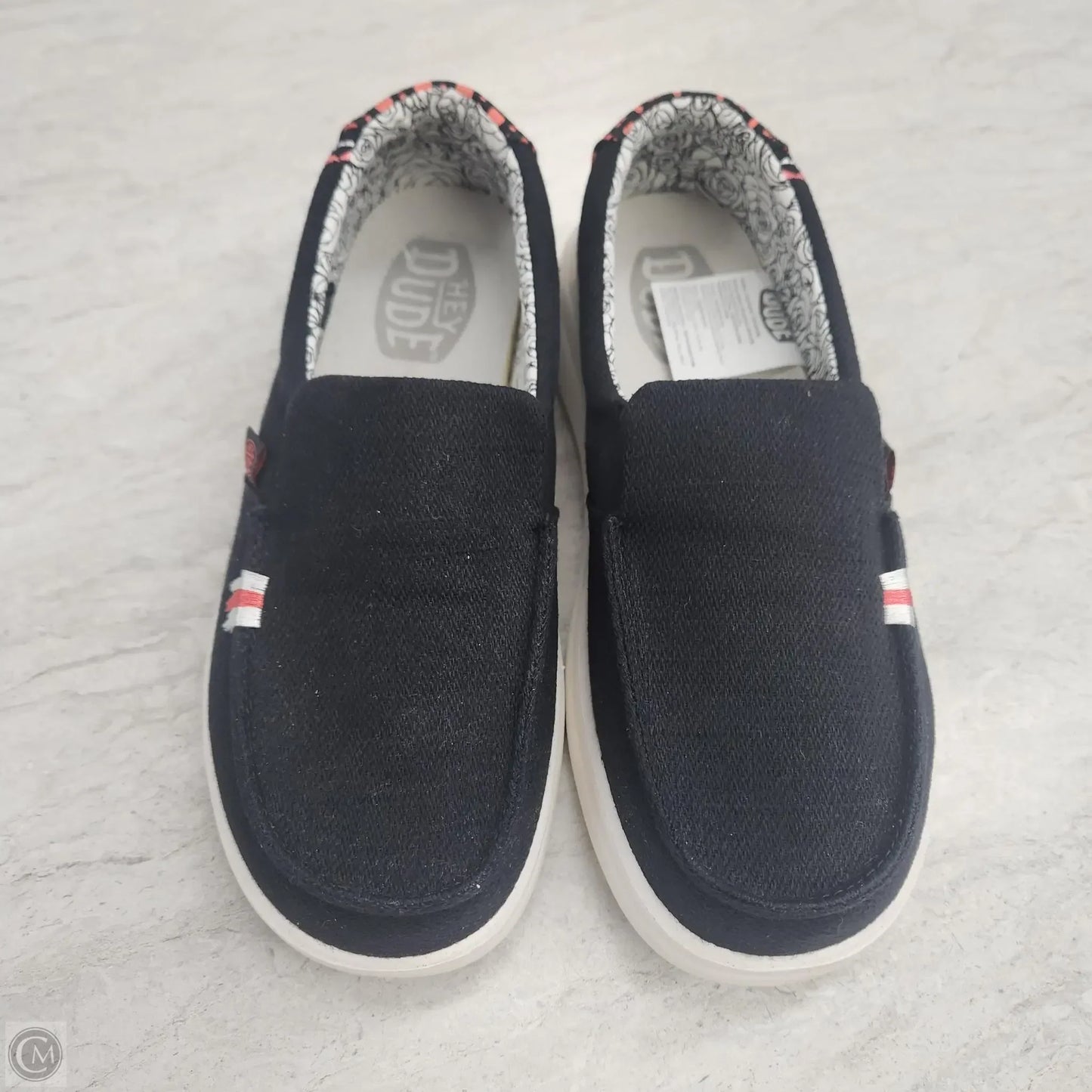 Shoes Flats By Hey Dude In Black, Size: 6