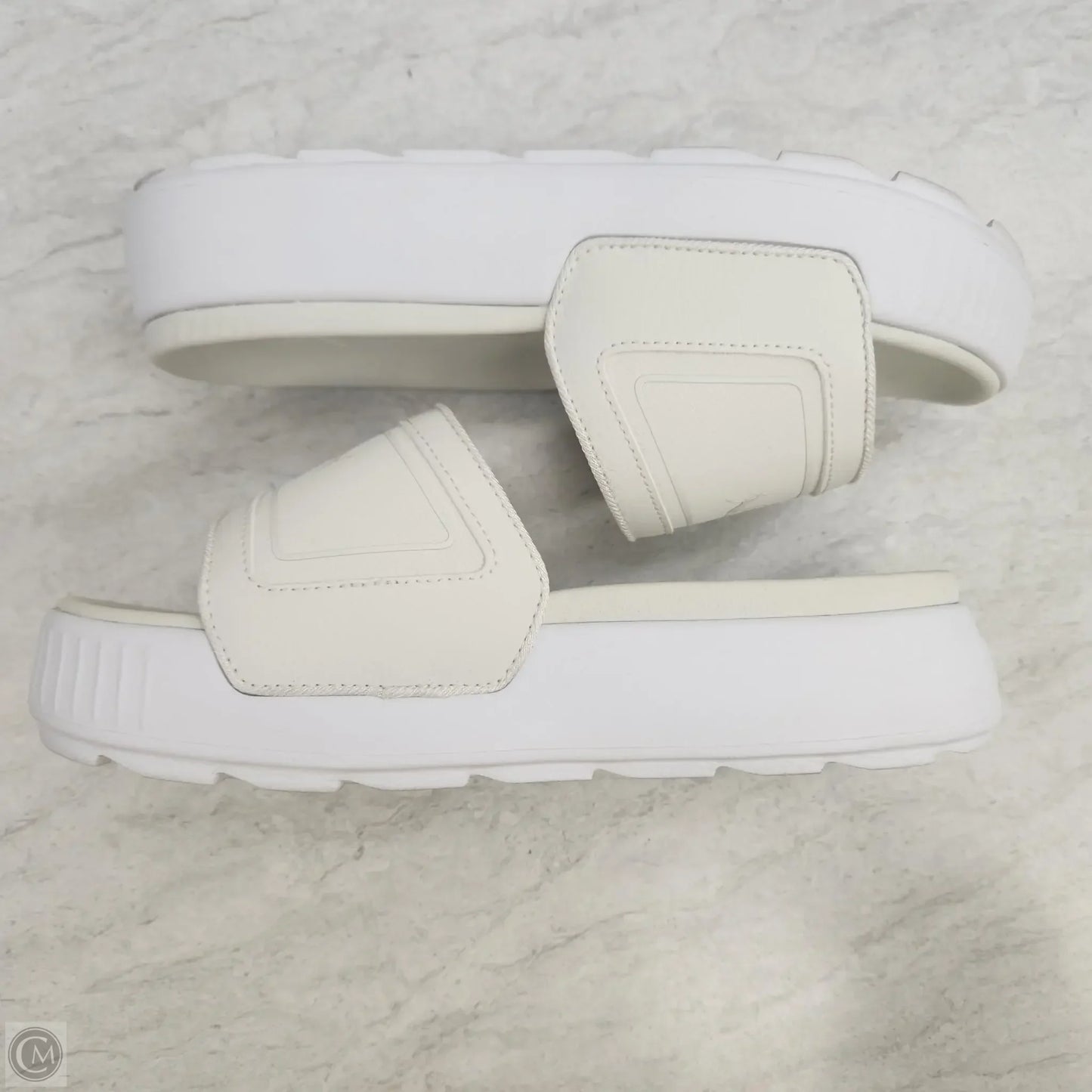 Sandals Flats By Puma In Cream & White, Size: 6