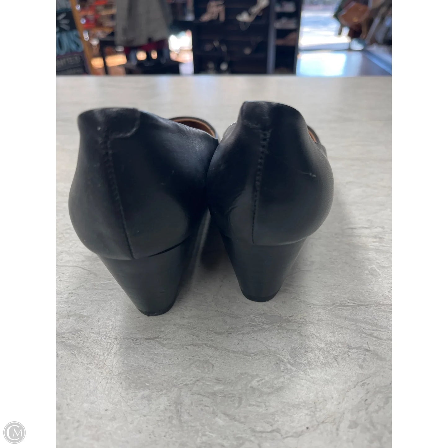 Shoes Heels Wedge By Franco Sarto In Black, Size: 6.5