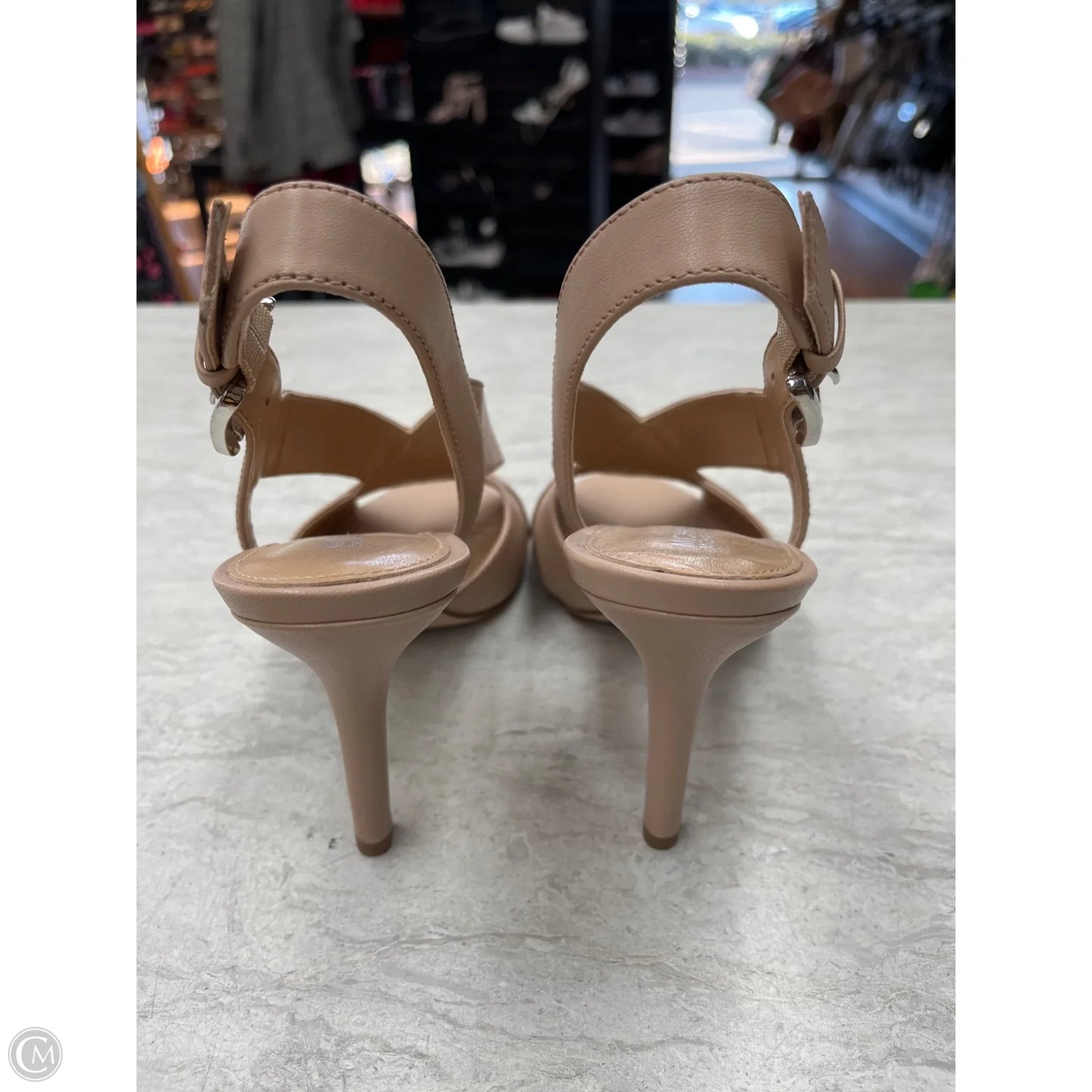 Sandals Heels Stiletto By Michael By Michael Kors In Tan, Size: 6.5