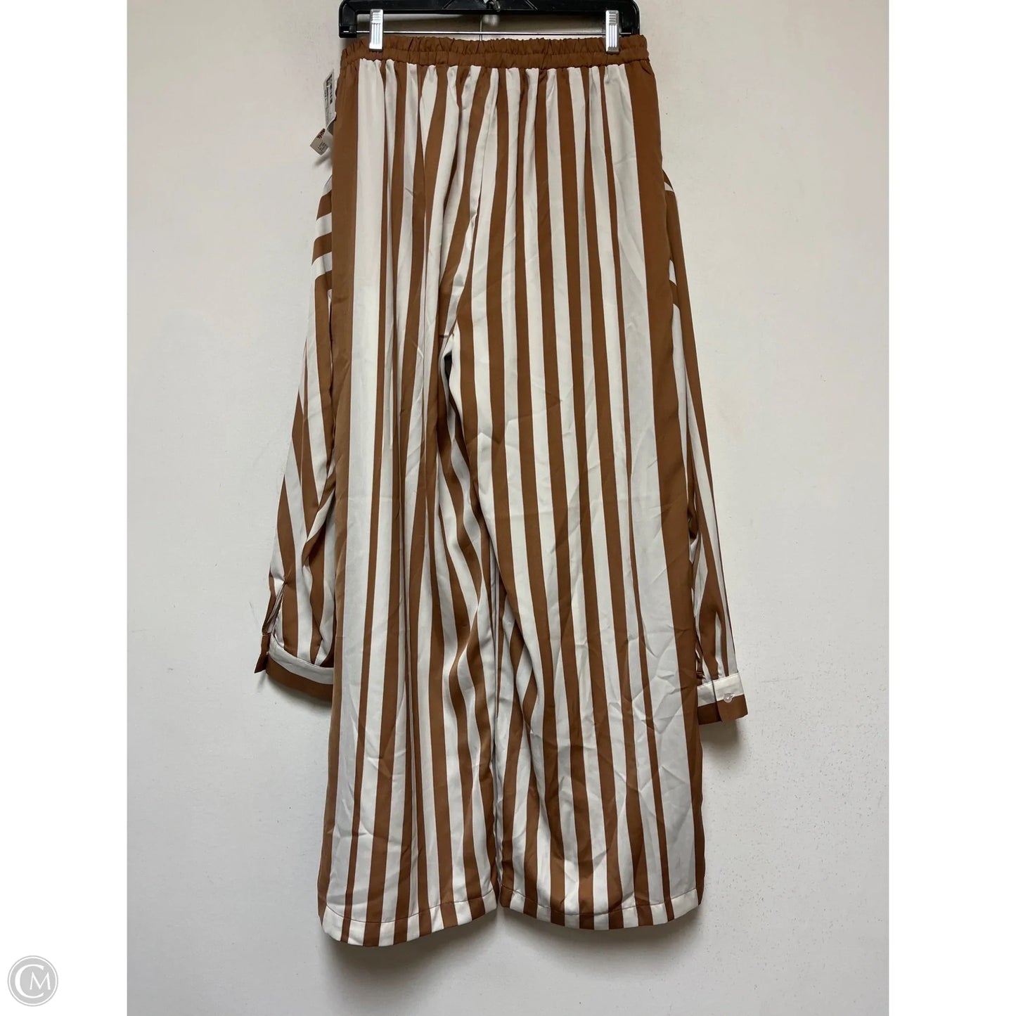 Pants Set 2pc By Modern Works In Striped Pattern, Size: M