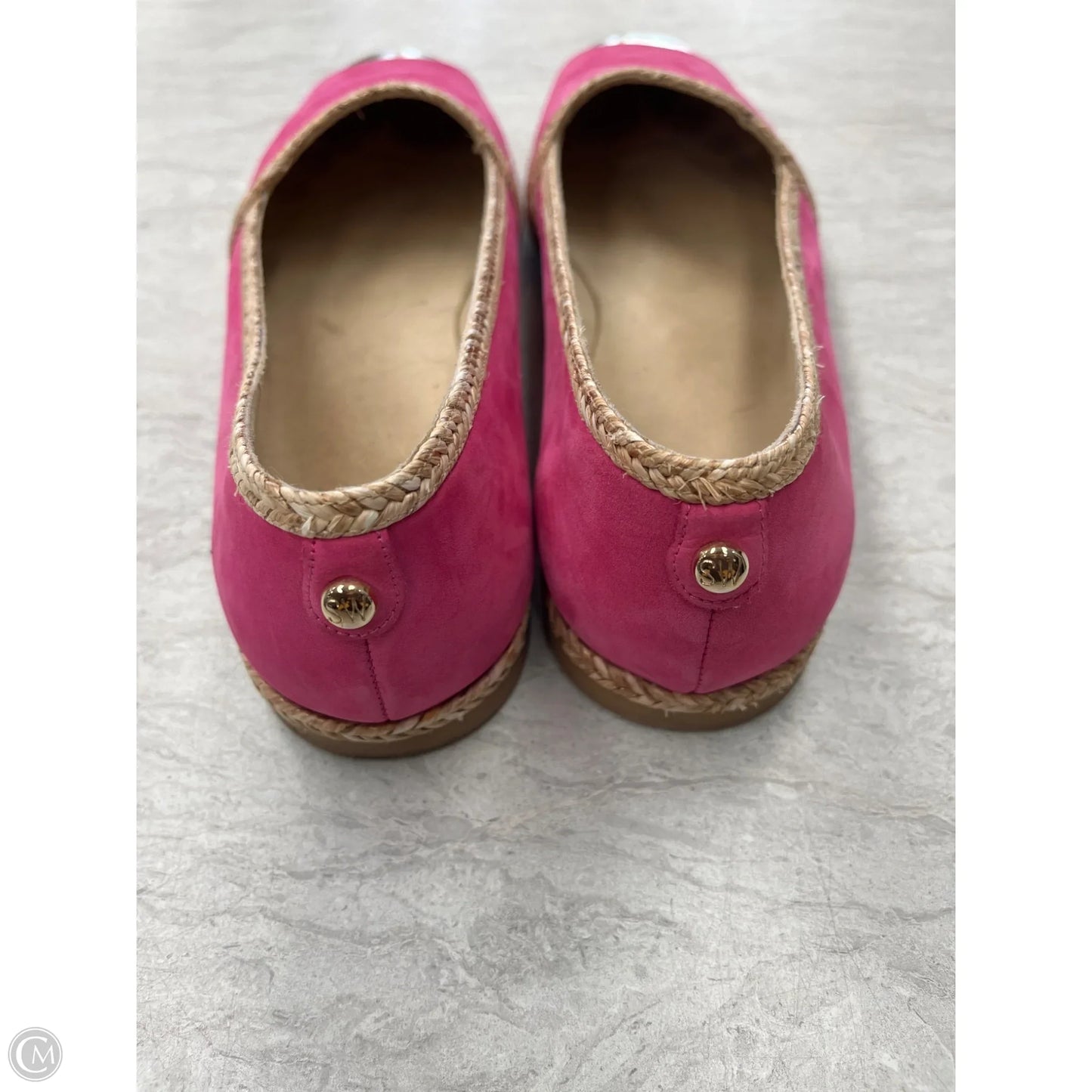 Shoes Designer By Stuart Weitzman In Gold & Pink, Size: 9