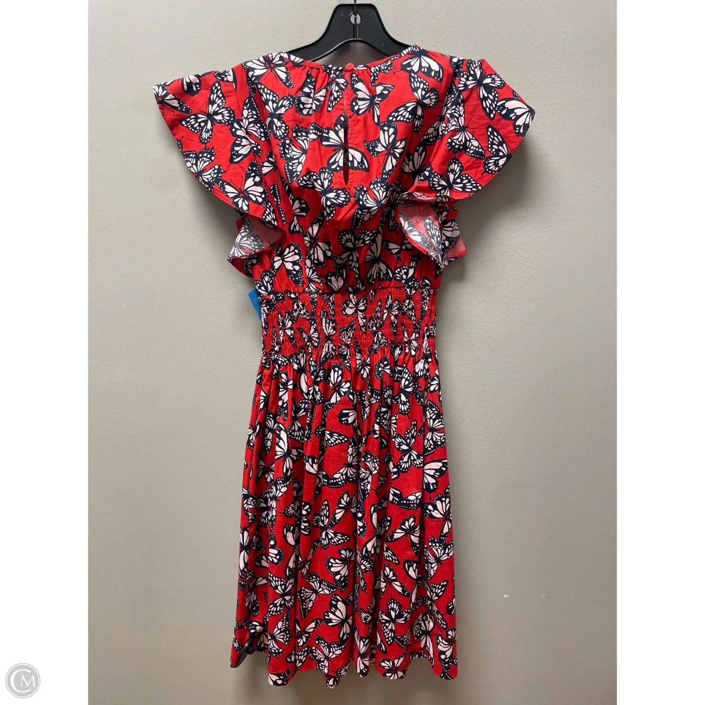 Dress Designer By Kate Spade In Black & Red, Size: Xs