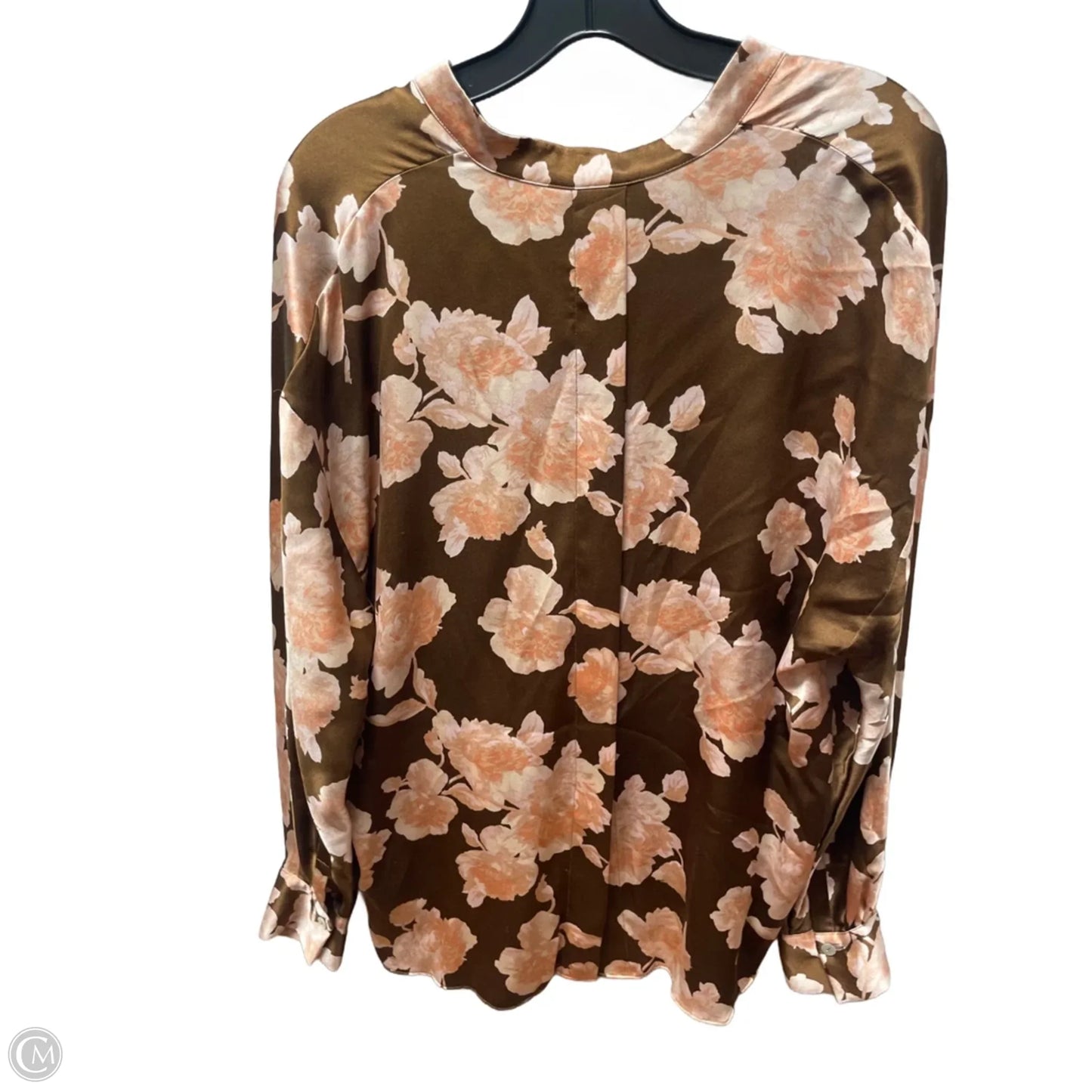 Top Long Sleeve By Vince In Floral Print, Size: S