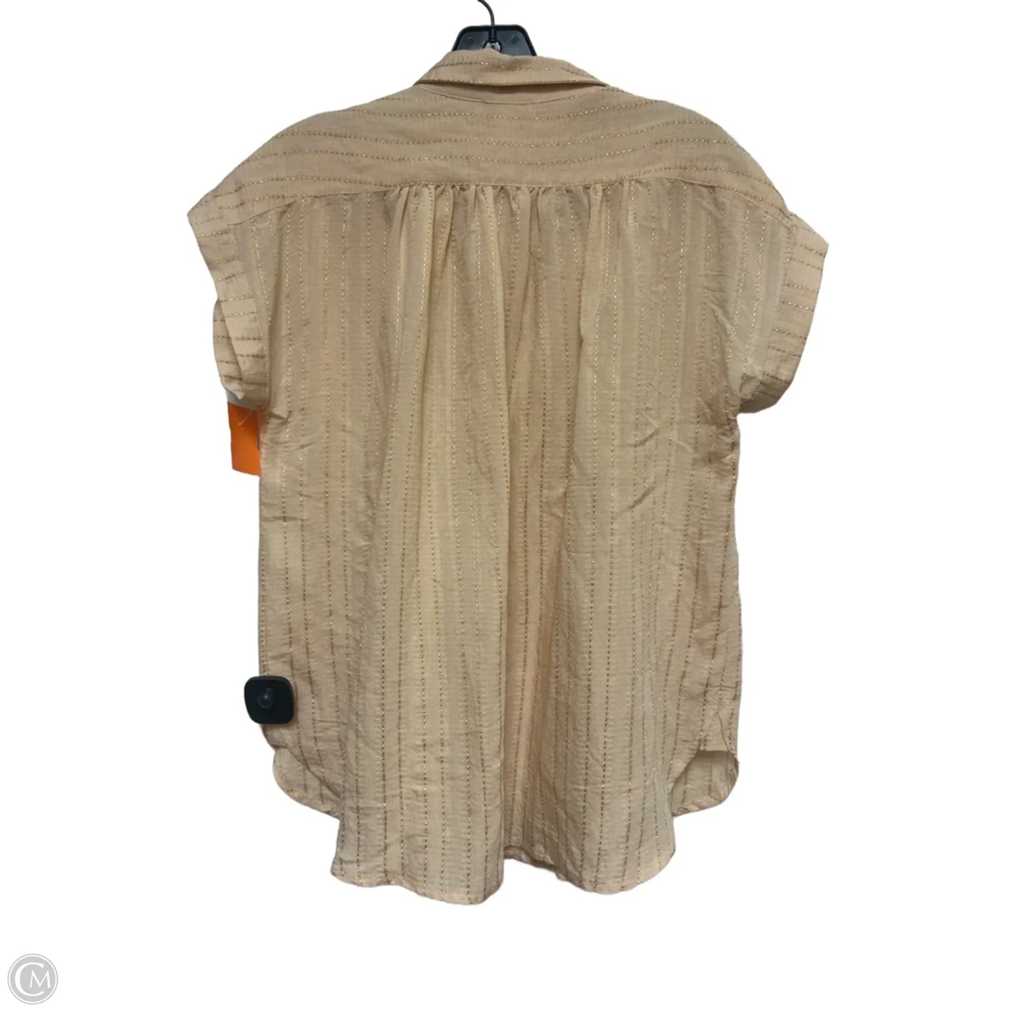 Top Short Sleeve By Clothes Mentor In Gold & Tan, Size: S