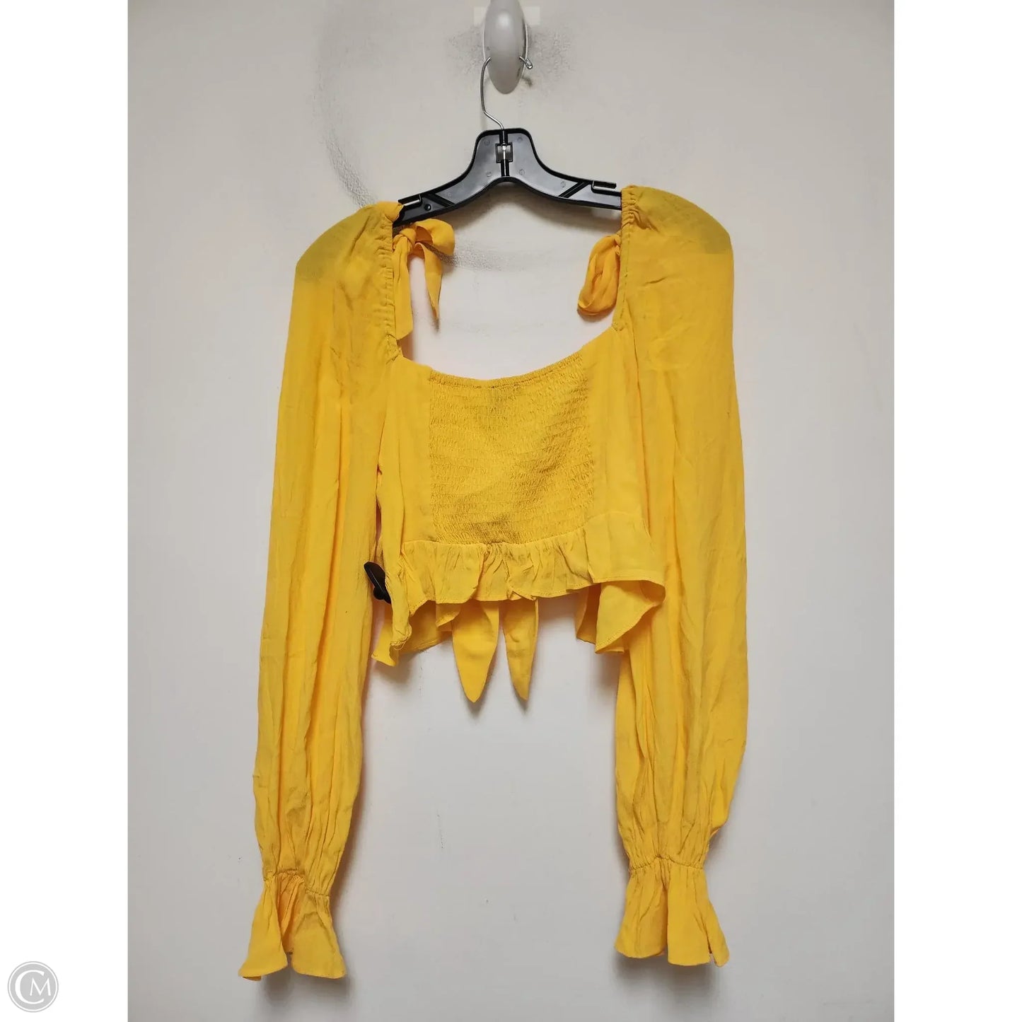 Top Long Sleeve By Forever 21 In Yellow, Size: M