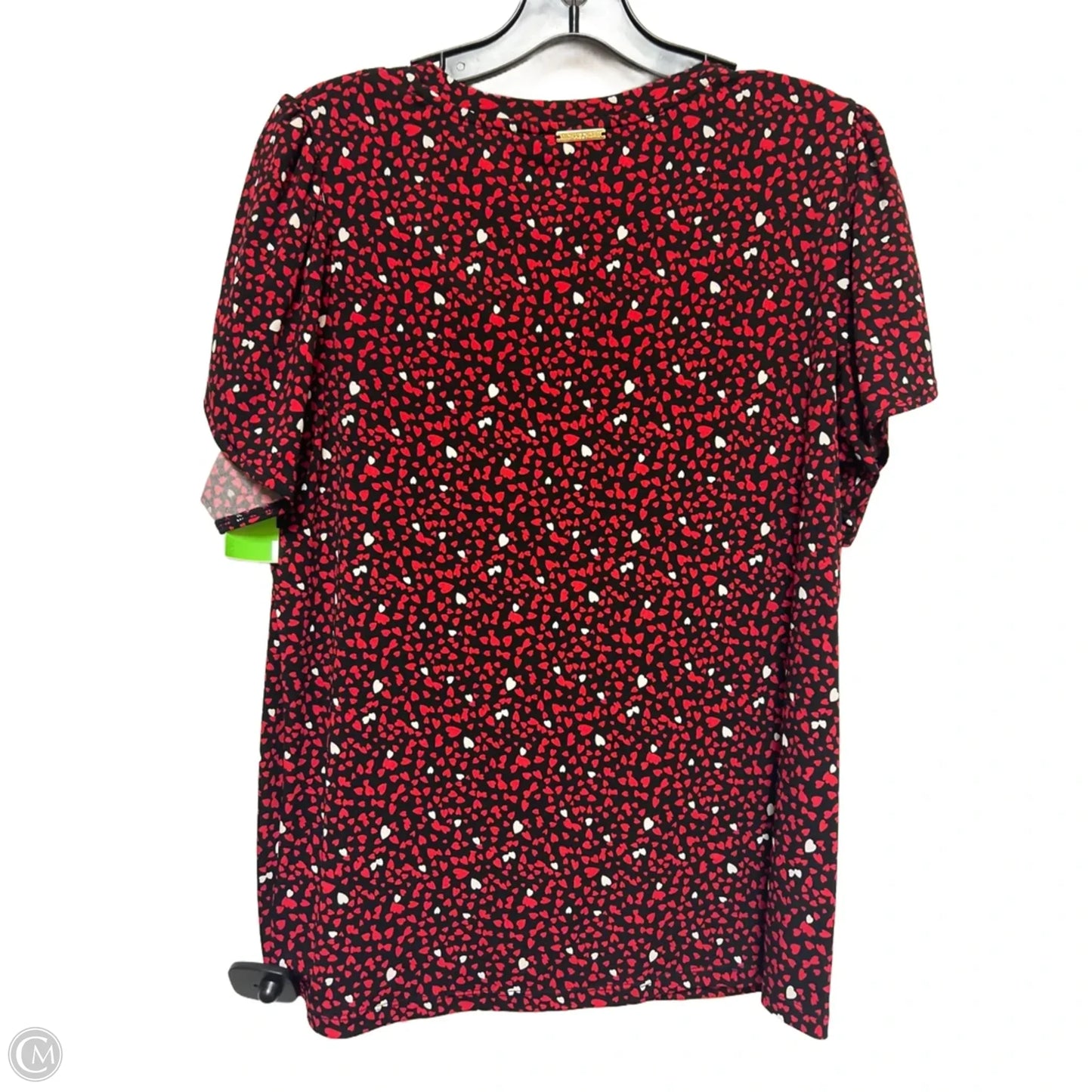 Top Short Sleeve By Michael By Michael Kors In Black & Red, Size: M