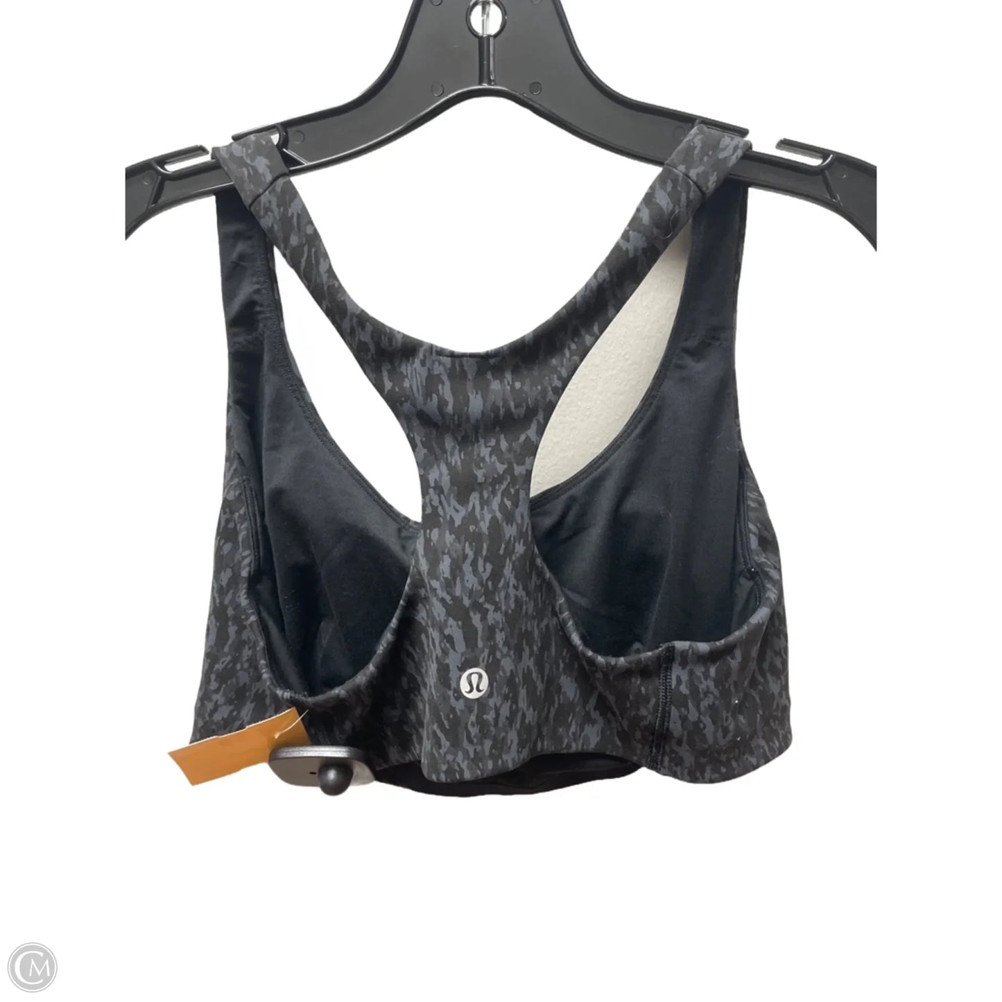 Athletic Bra By Lululemon In Black & Grey, Size: 12