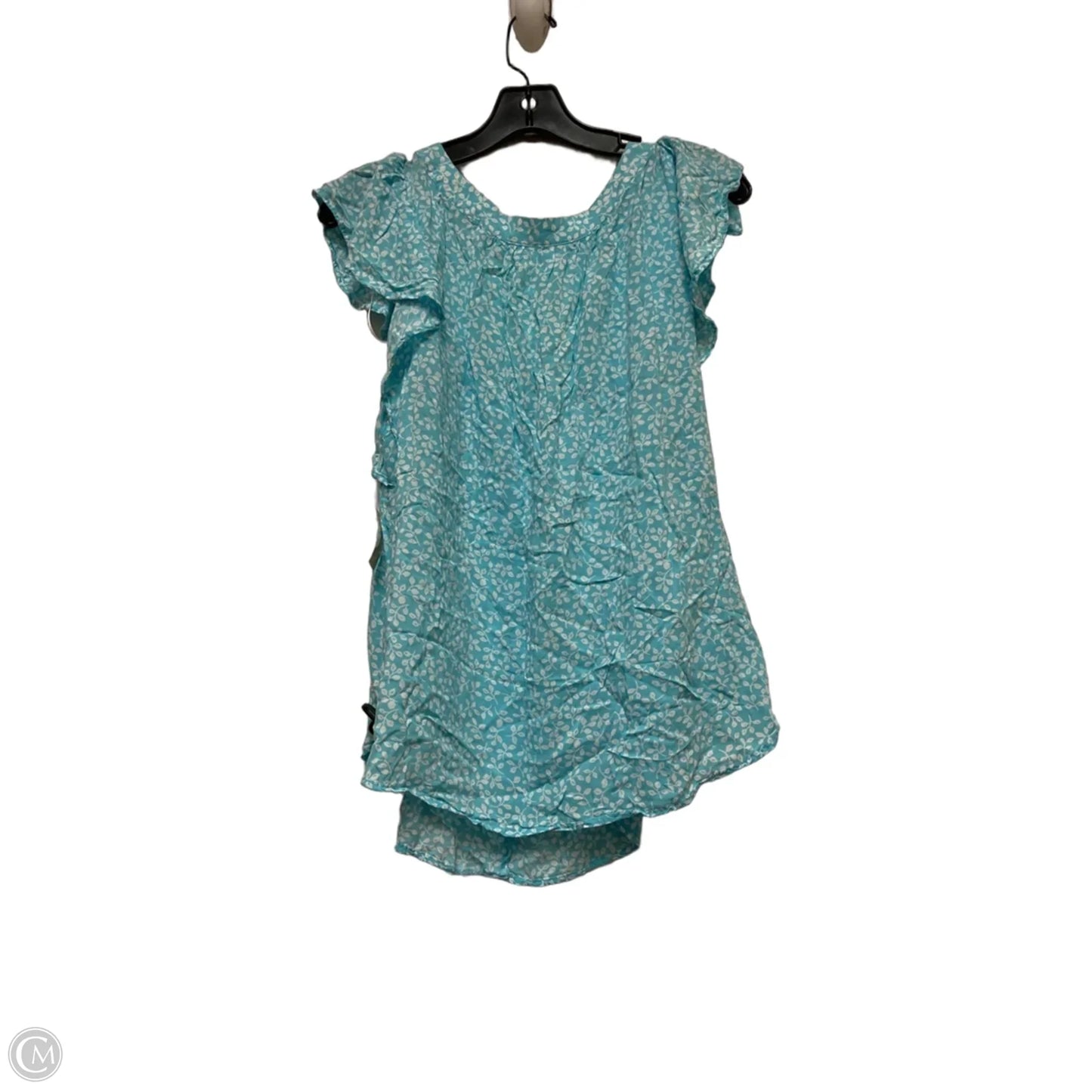 Top Short Sleeve By Draper James Rsvp In Blue & White, Size: Xl