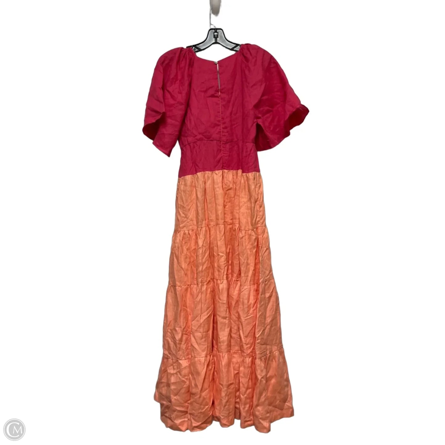 Dress Casual Midi By Clothes Mentor In Orange & Pink, Size: M