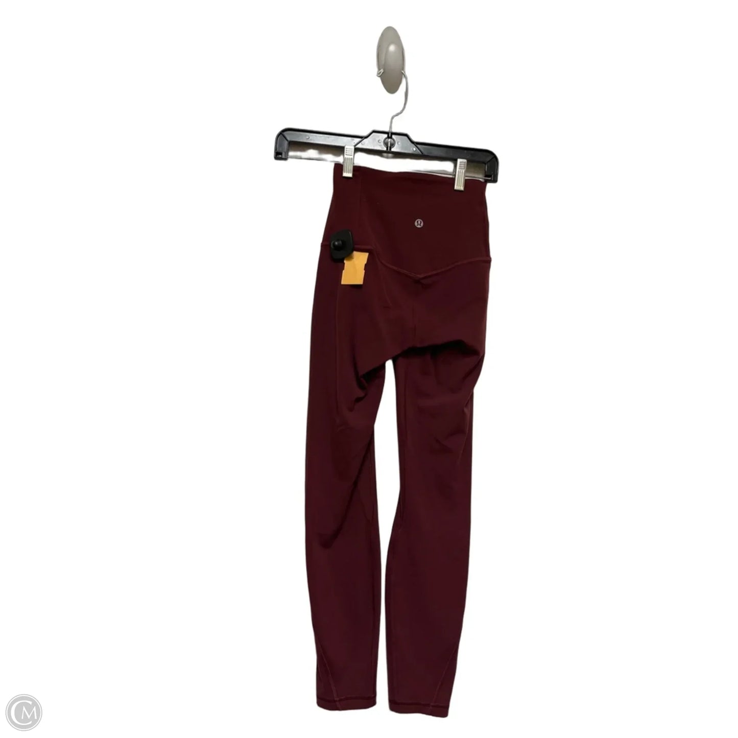 Athletic Leggings Capris By Lululemon In Maroon, Size: 2