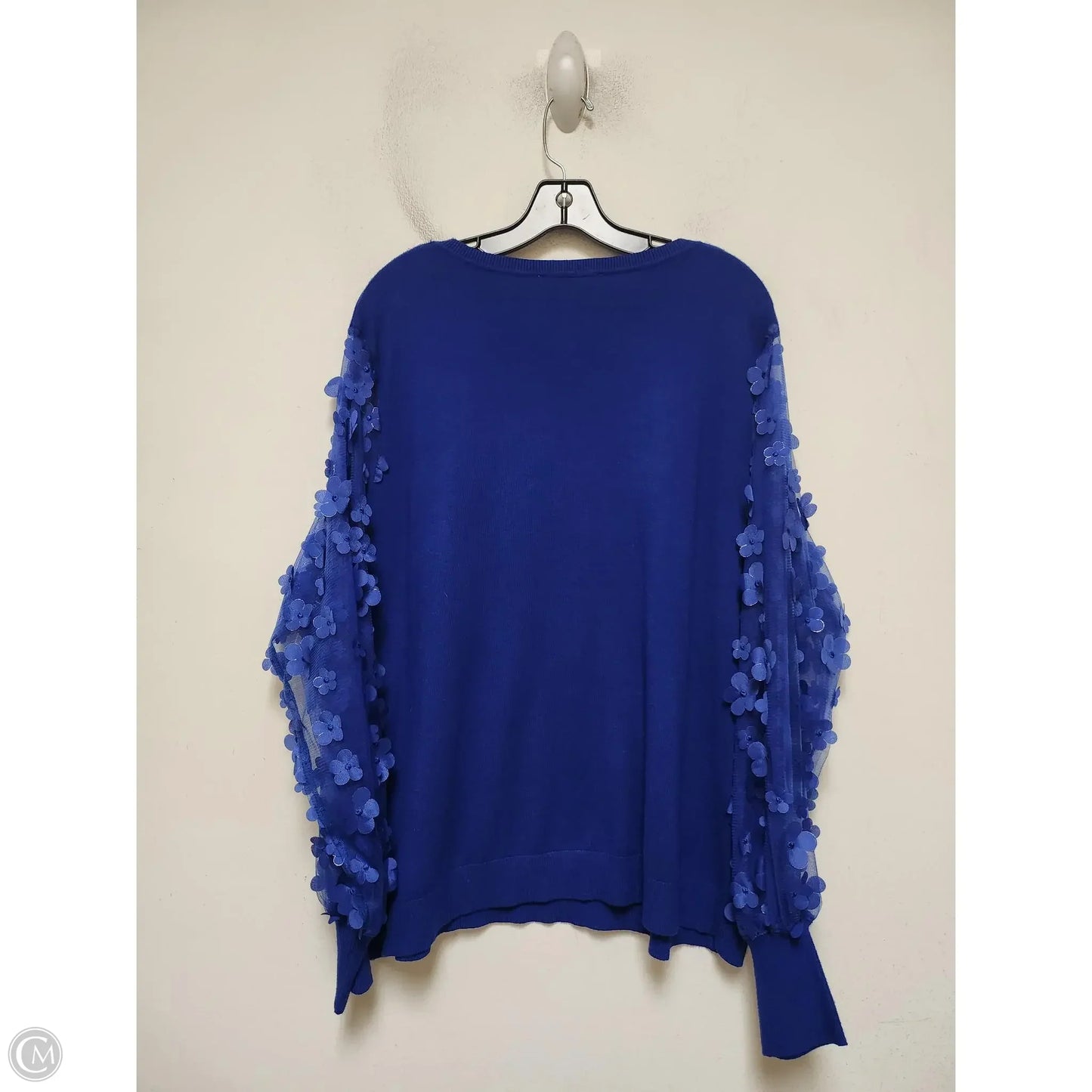 Top Long Sleeve By Sioni In Blue, Size: 2x